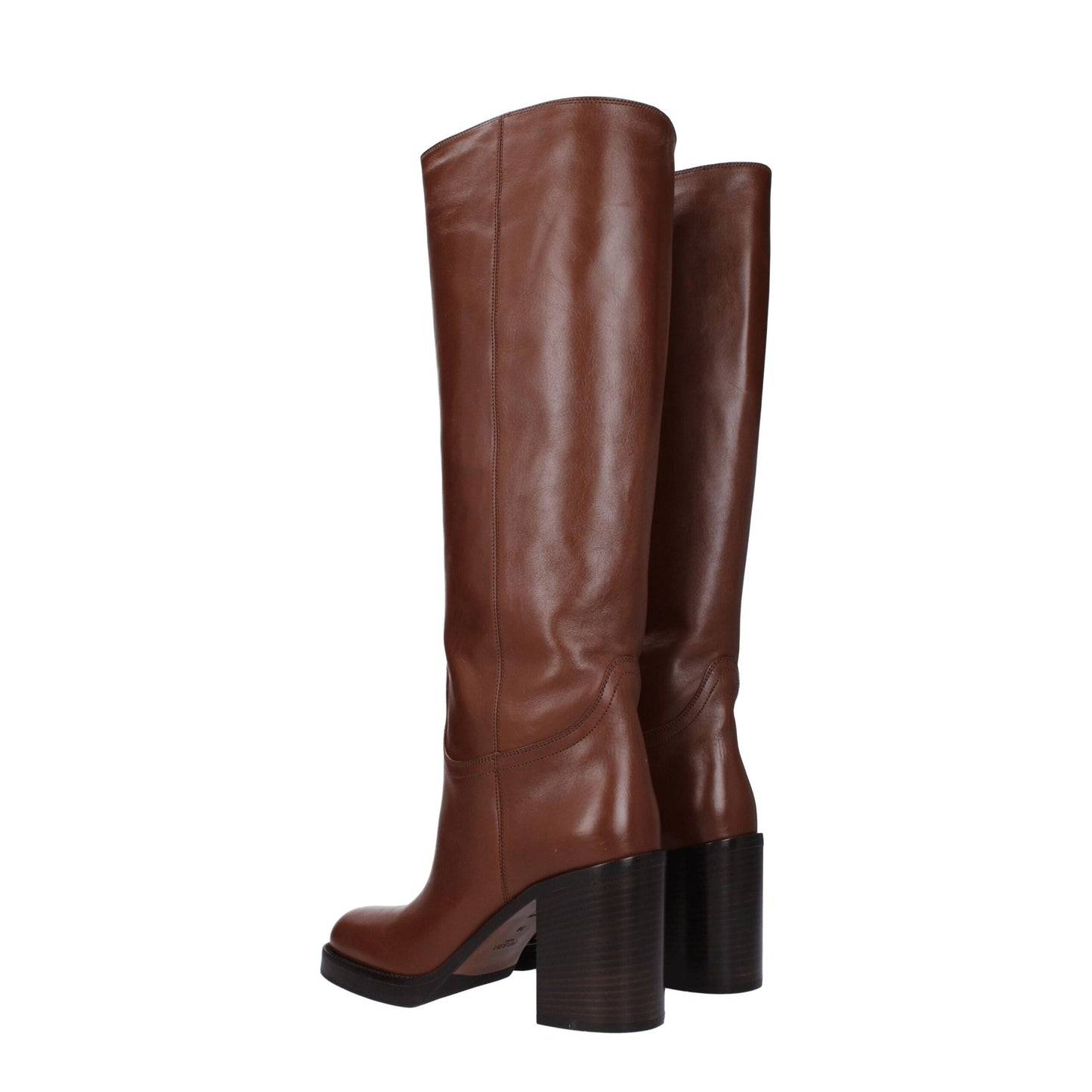 Prada Brown Leather Boot – Elegant Comfort for Every Occasion