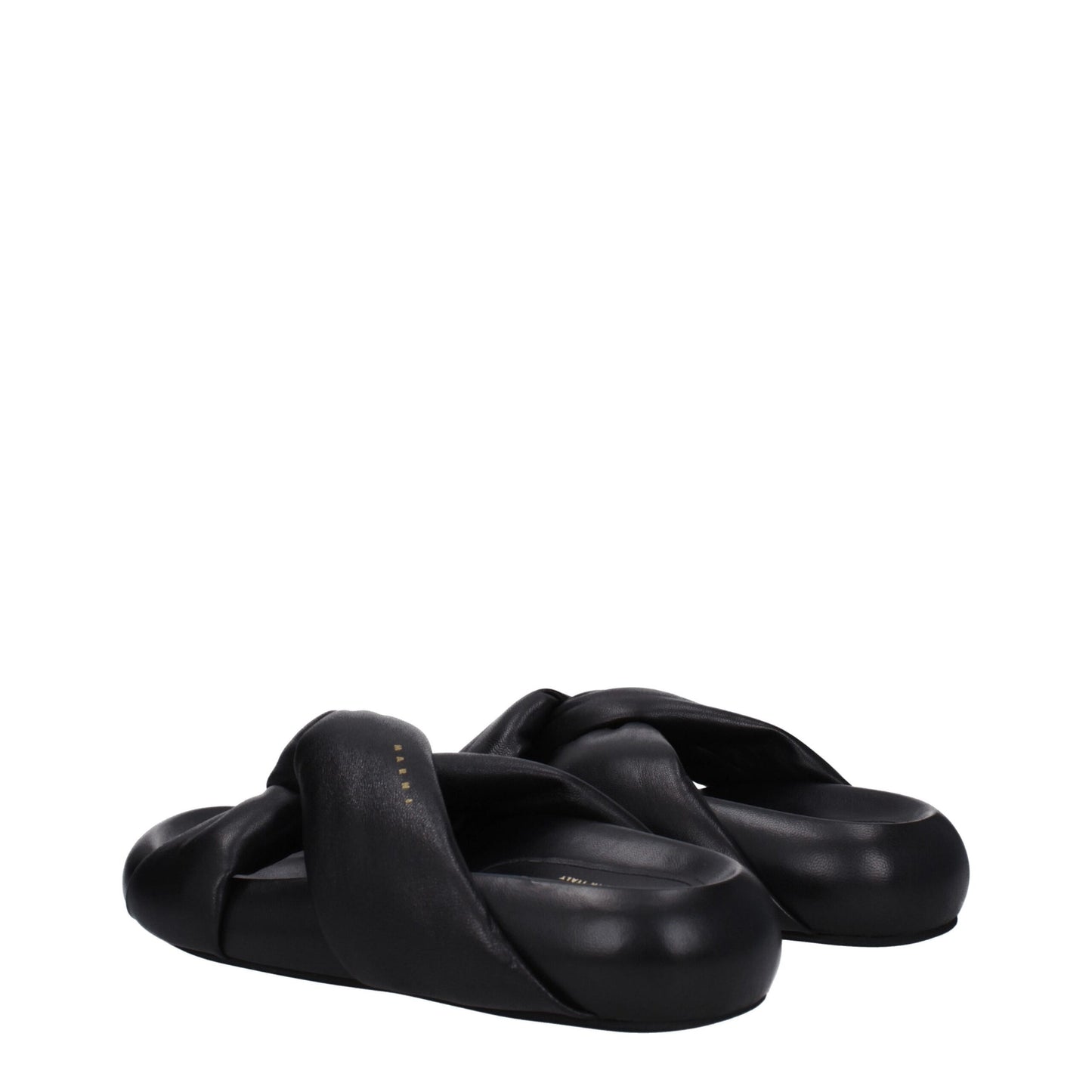 Marni Black Leather Slipper