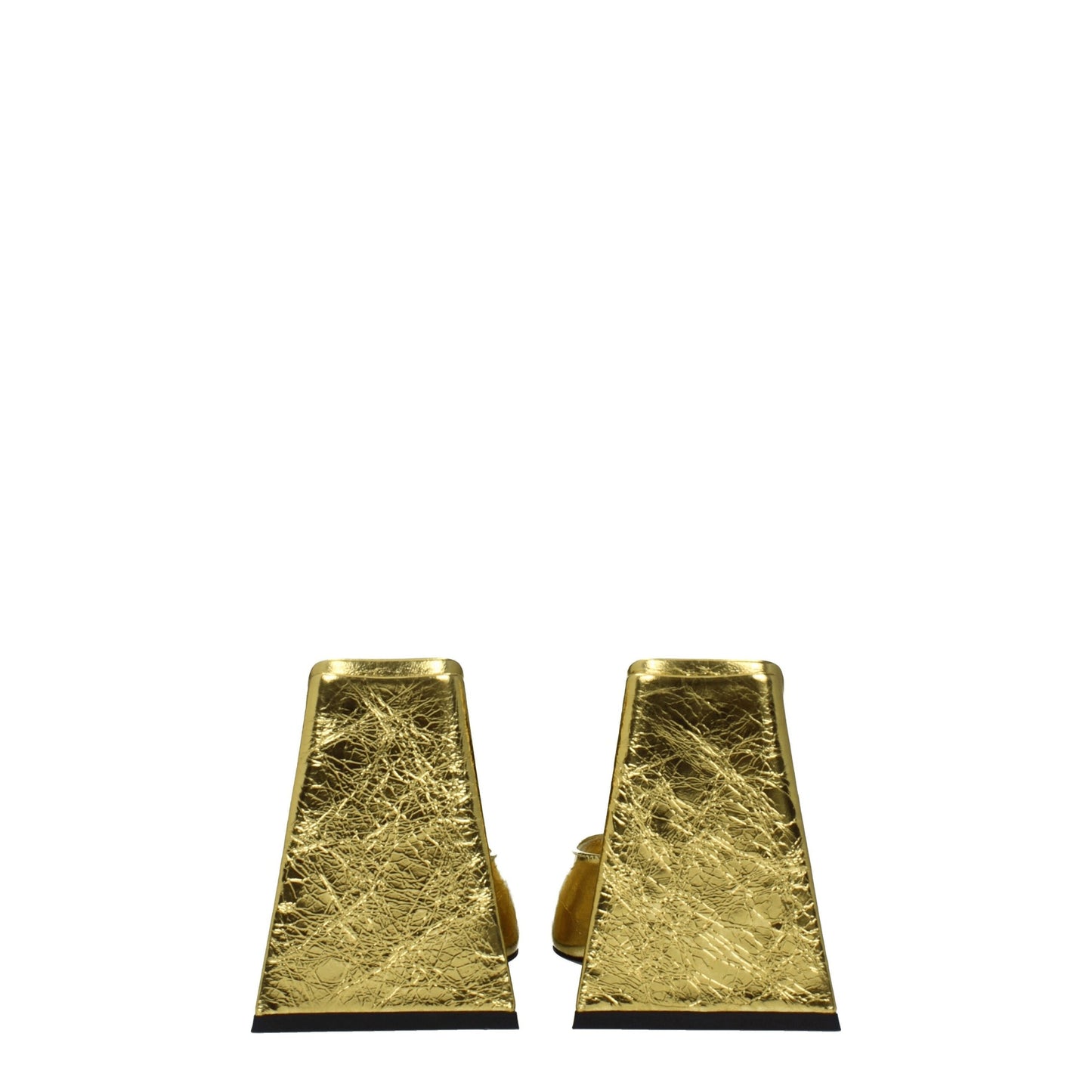 The Attico Gold Leather Sandal - Vintage Pin Up Style