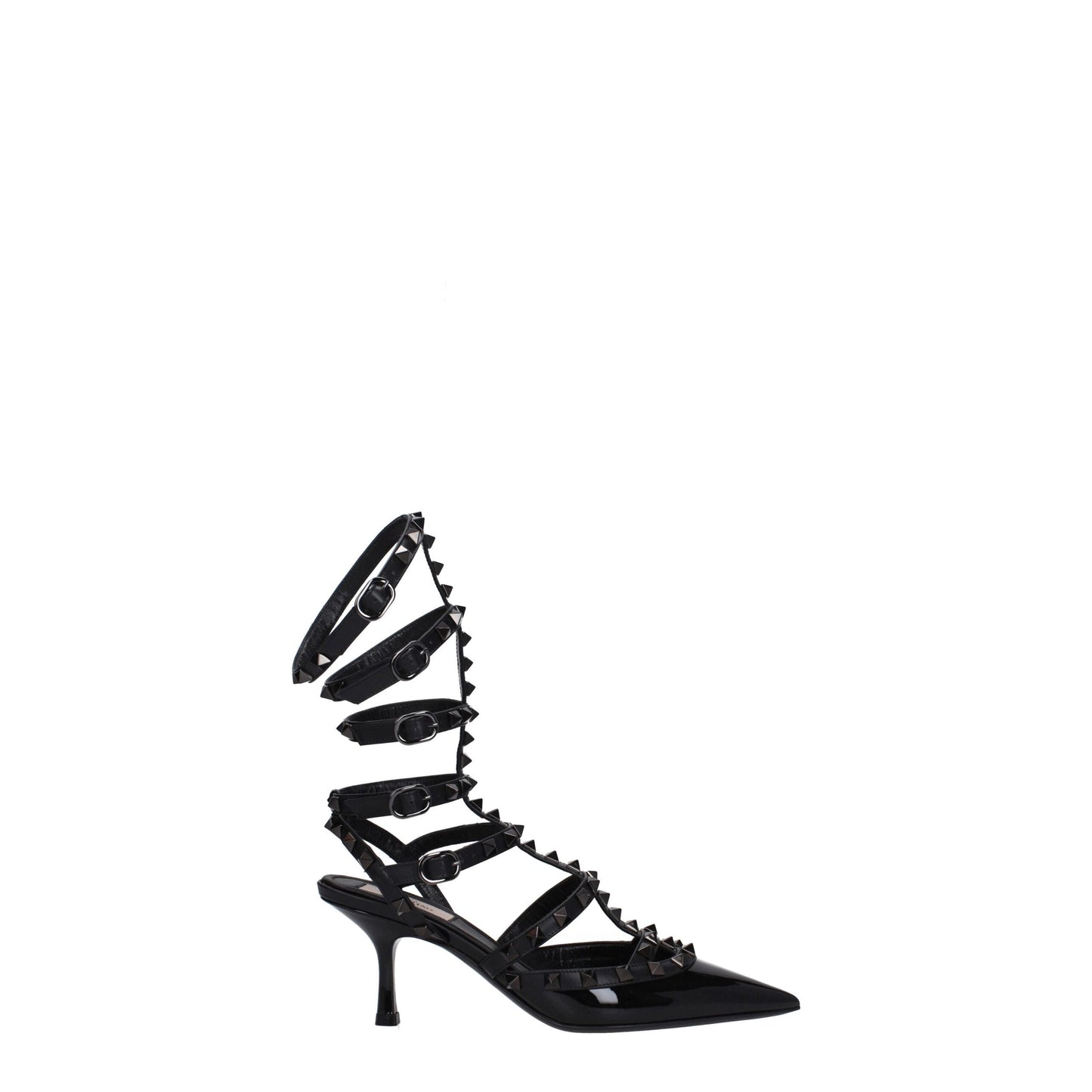 Valentino Garavani Black Leather Sandal with Studs