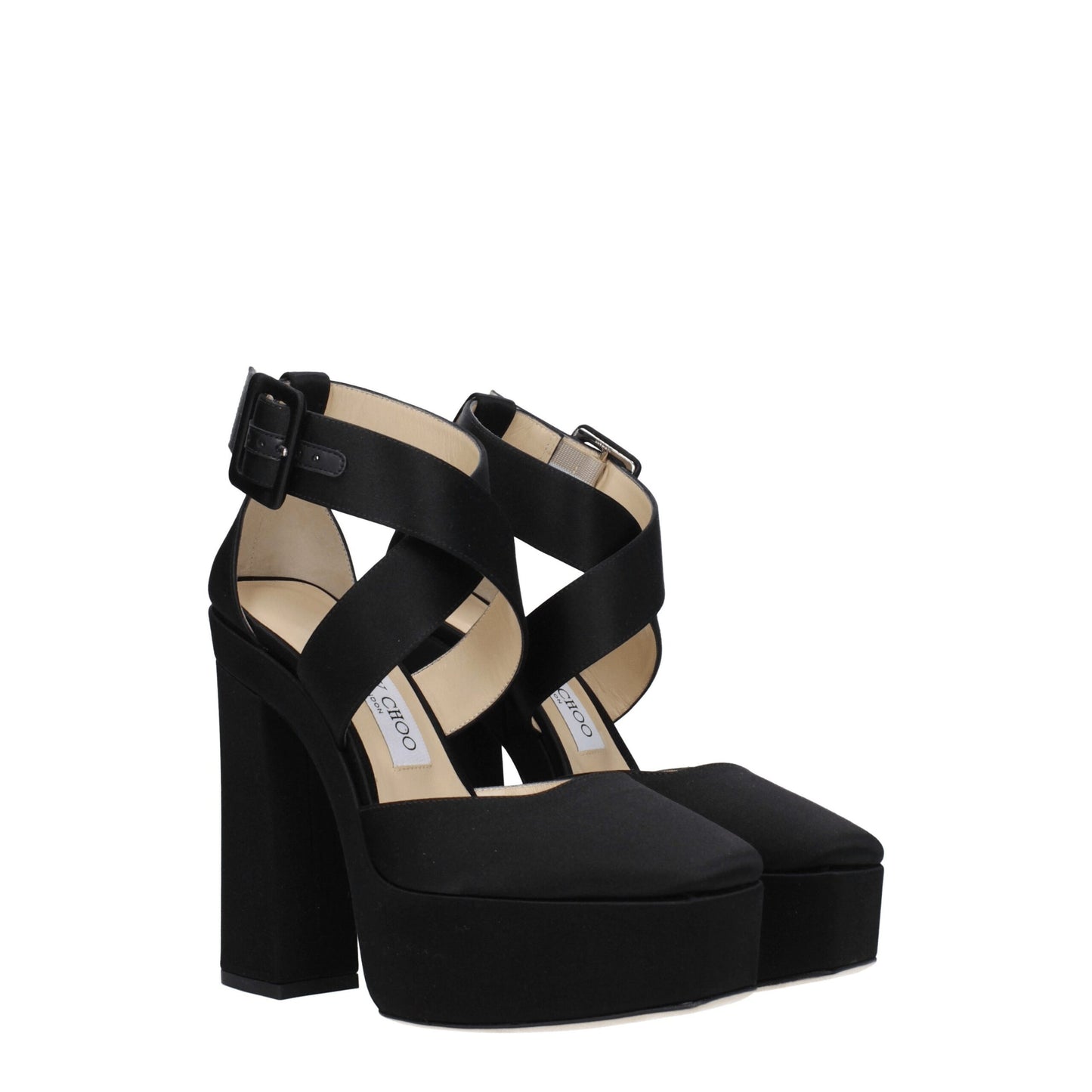 Jimmy Choo Black Satin Sandal - Elevate Your Elegance