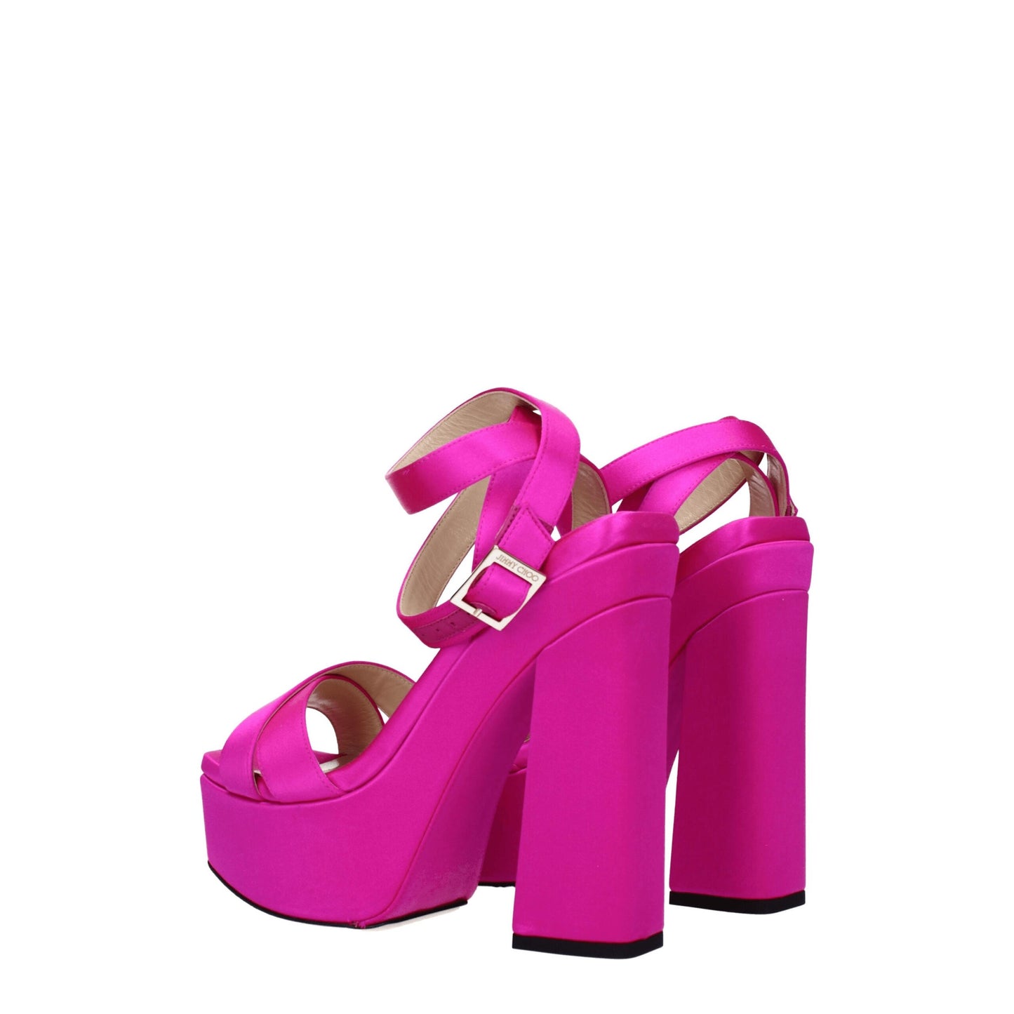 Jimmy Choo Pink Satin Sandal - GAIA140SATFUCHSIA