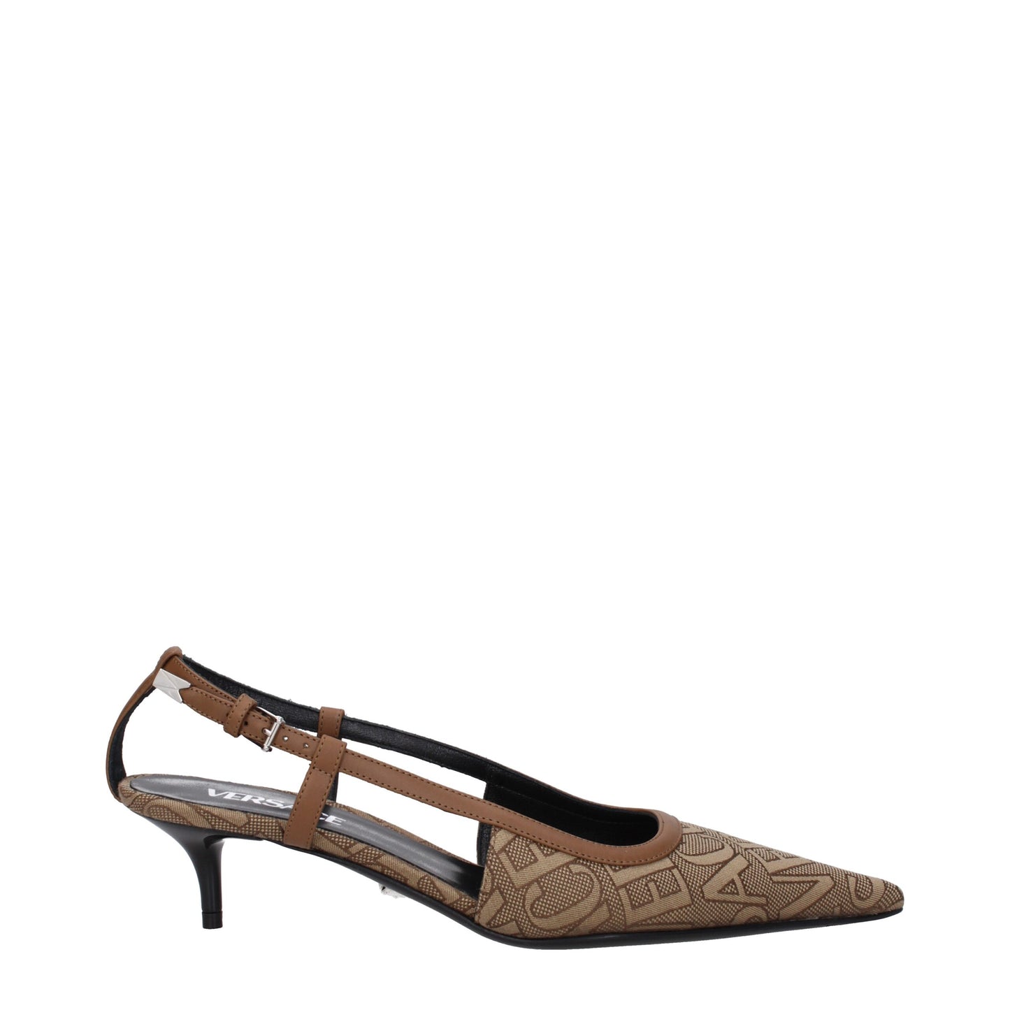 Versace Beige Fabric Sandal: Elevate Your Casual Ensemble