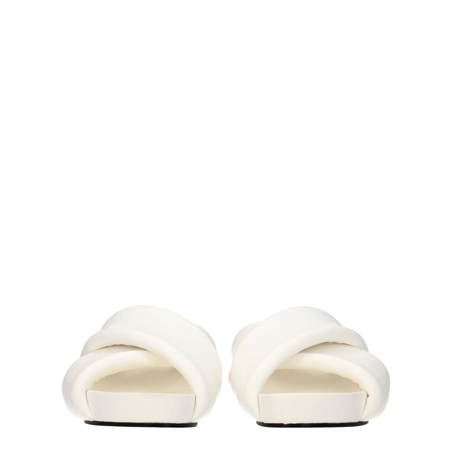 Jil Sander White Leather Slip On Sandals