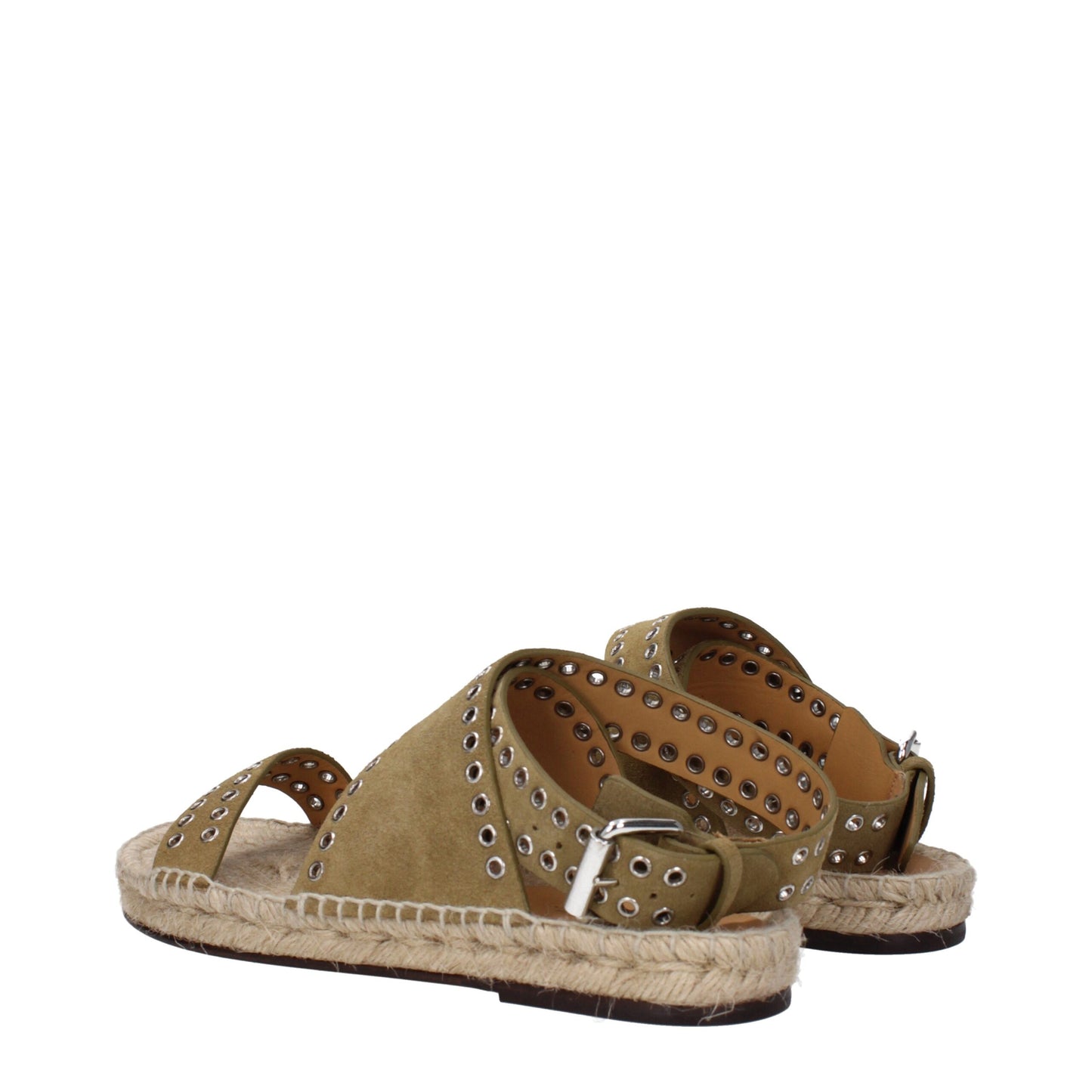Isabel Marant Green Leather Sandal with Studs