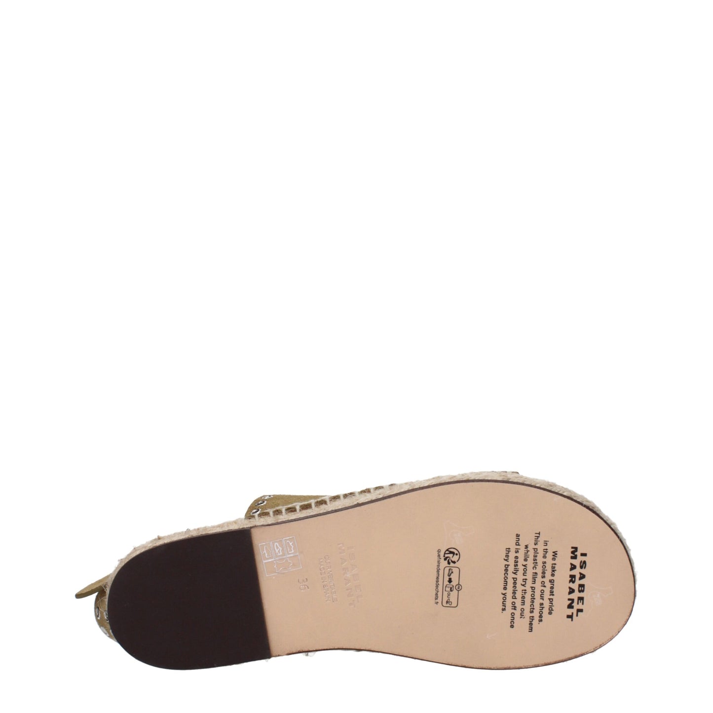 Isabel Marant Green Leather Sandal with Studs
