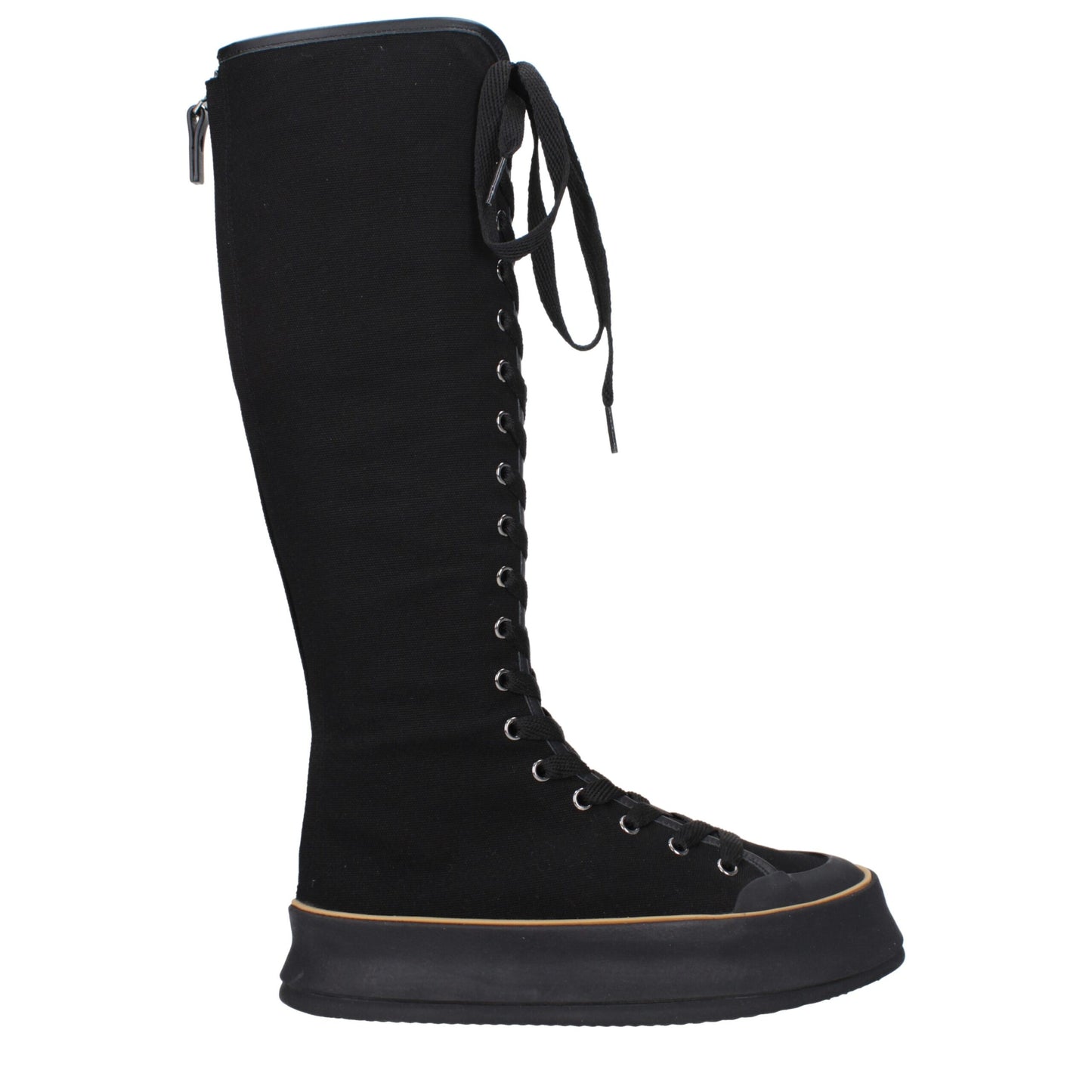 Max Mara Black Fabric Boot with Vintage Effect