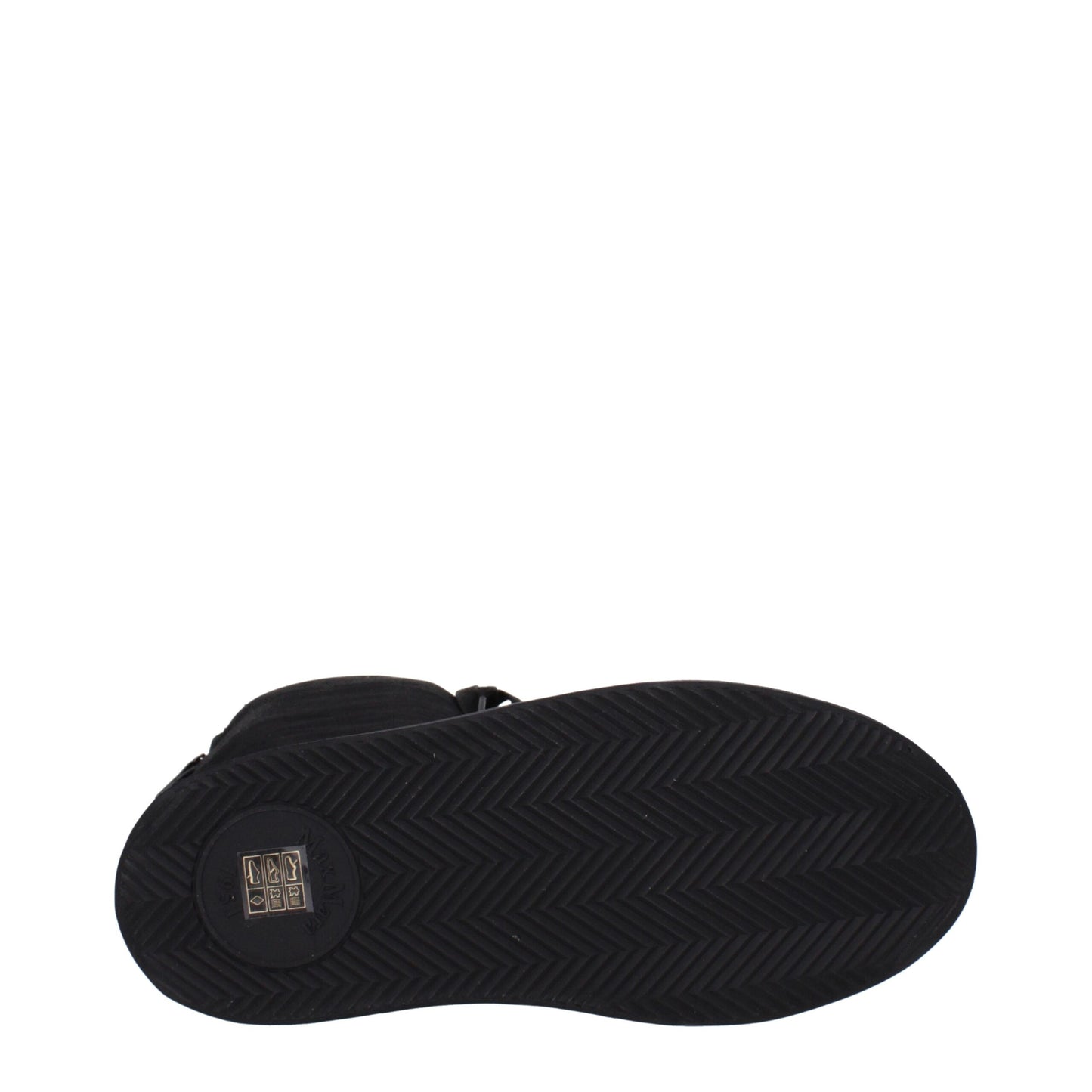 Max Mara Black Fabric Boot with Vintage Effect