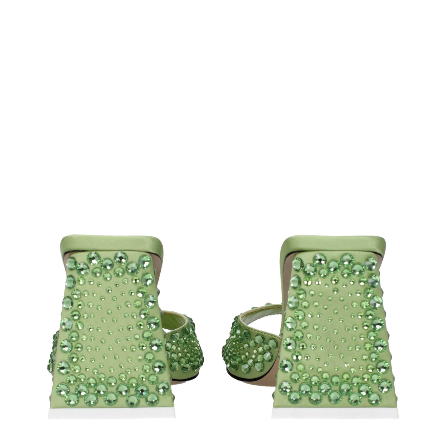 The Attico Green Satin Sandal