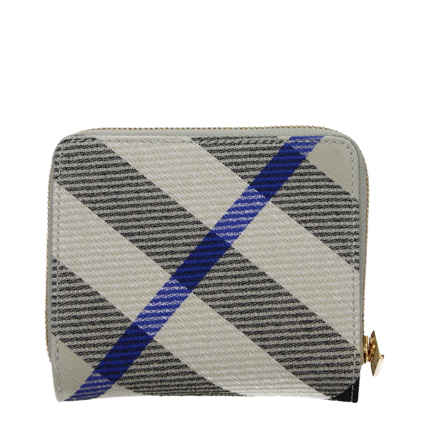 Burberry Beige Fabric Wallet with Check Design