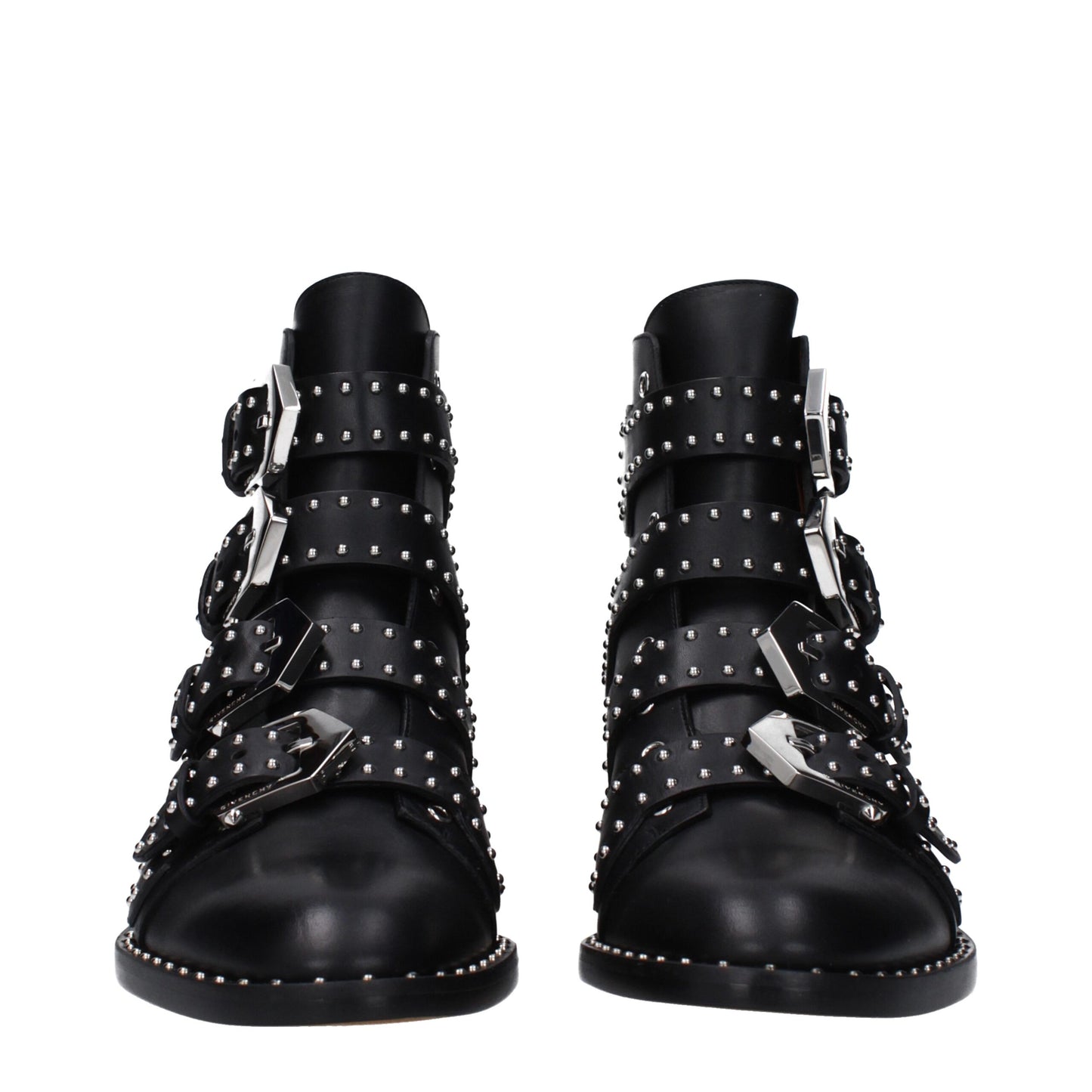 Givenchy Black Leather Ankle Boots with Studs