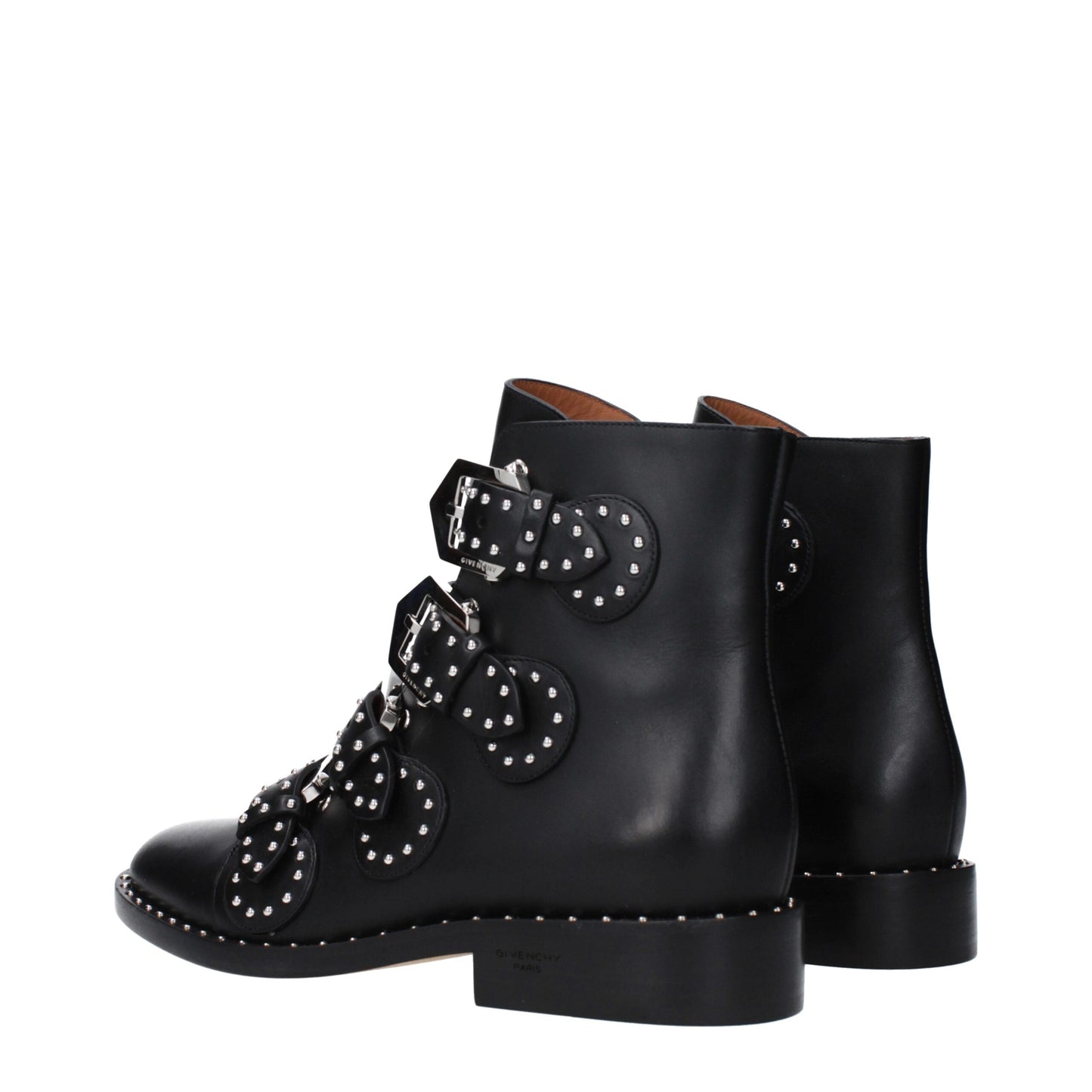 Givenchy Black Leather Ankle Boots with Studs