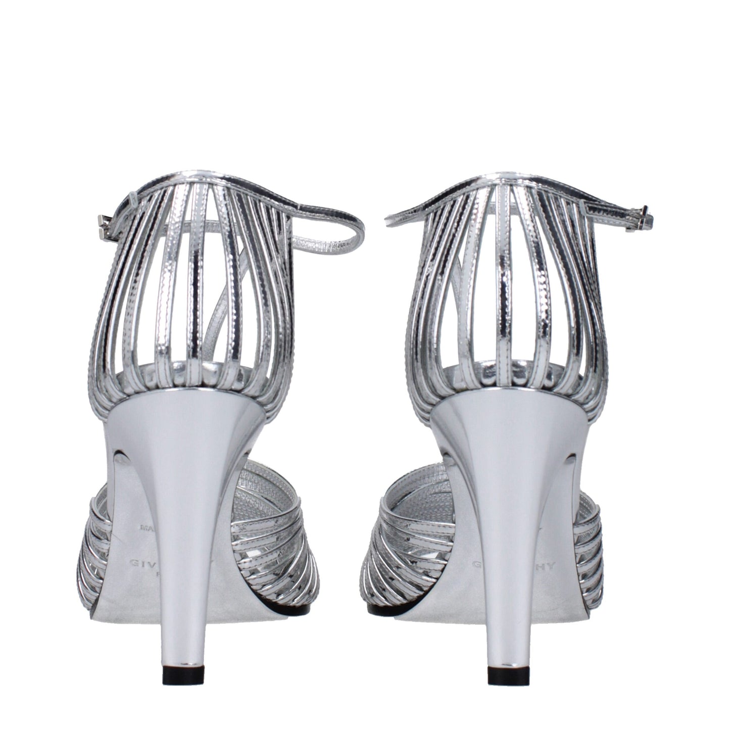 Givenchy Gray Leather Sandal - Stylish High Heel