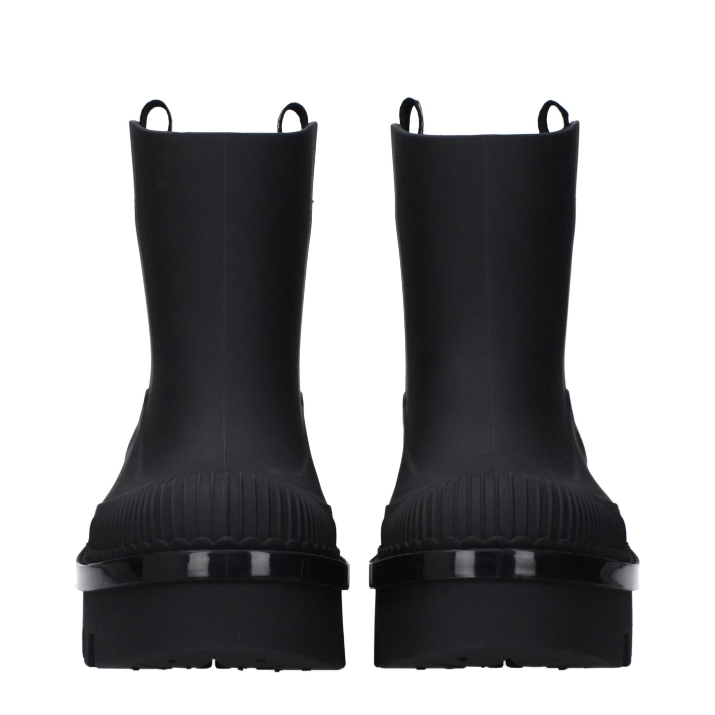 Chloé Black Rubber Raina Ankle Boots