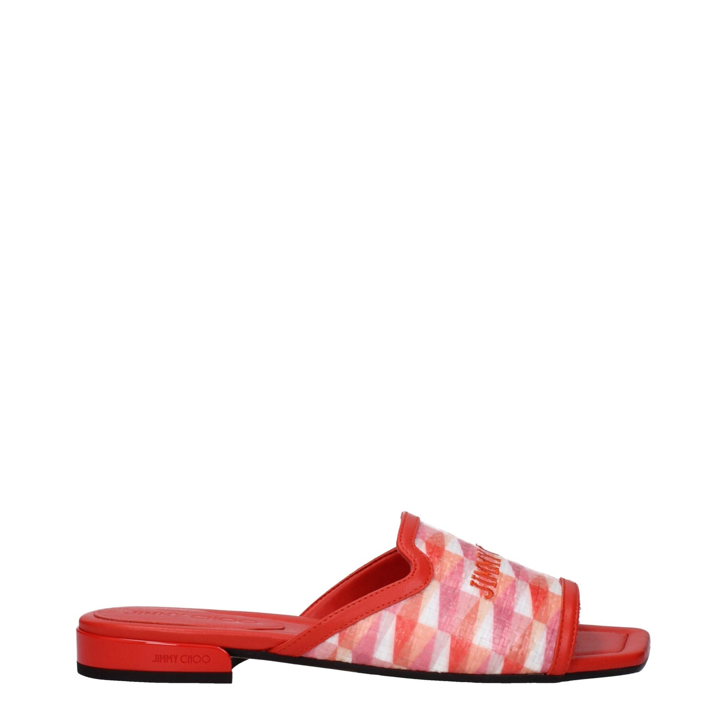 Jimmy Choo Orange Leather Flat Sandals - Effortlessly Elegant Comfort