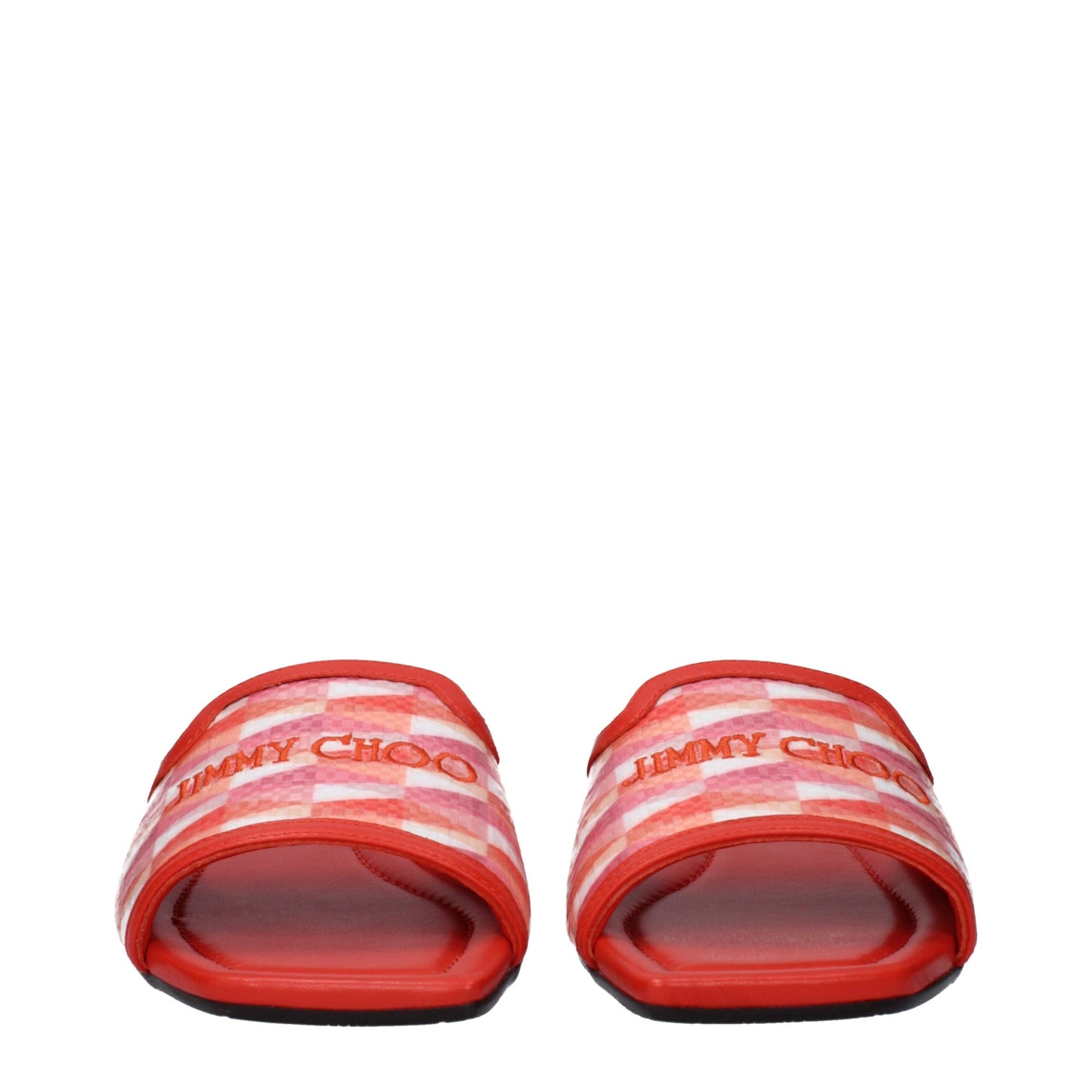 Jimmy Choo Orange Leather Flat Sandals - Effortlessly Elegant Comfort