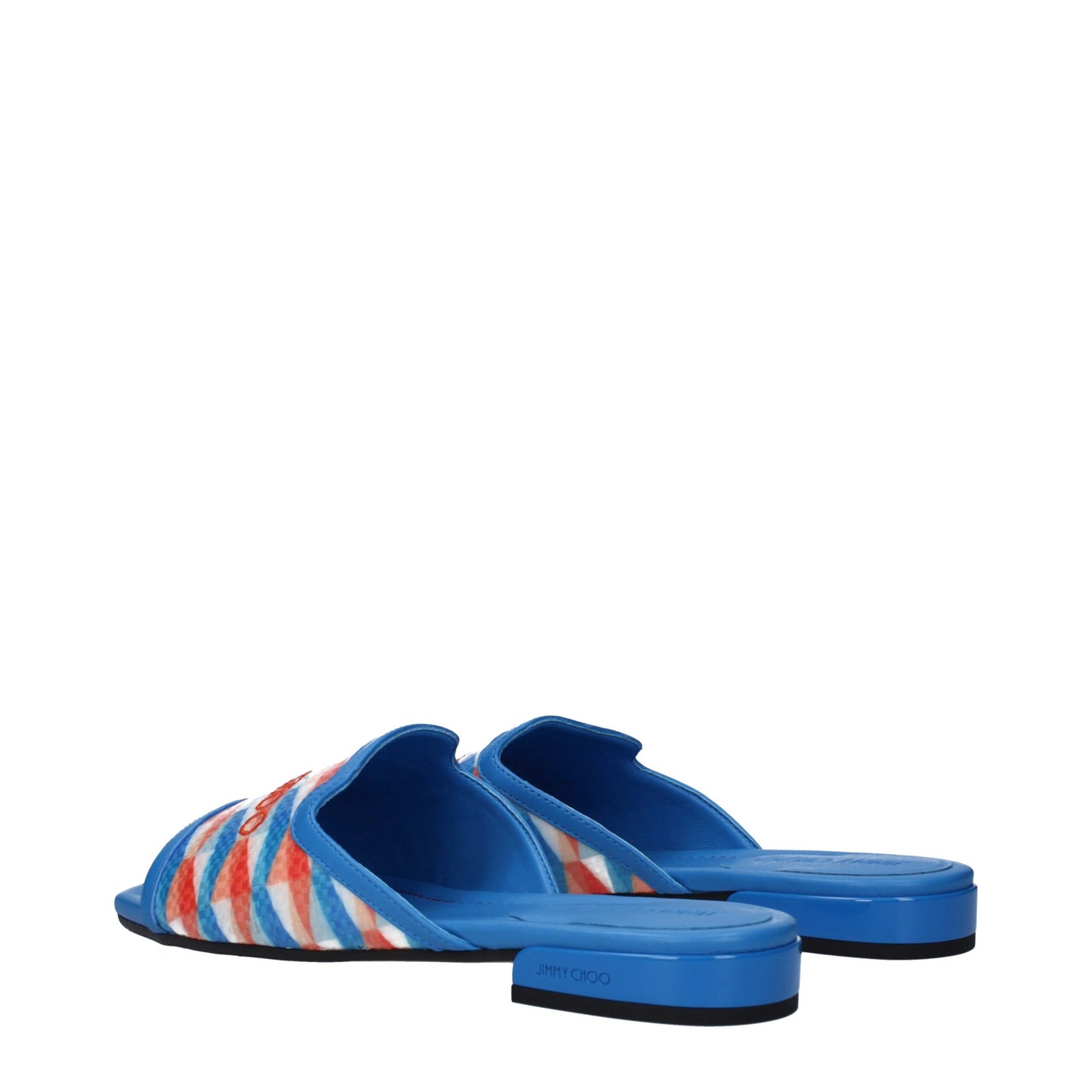 Jimmy Choo Light Blue Leather Flat Sandals