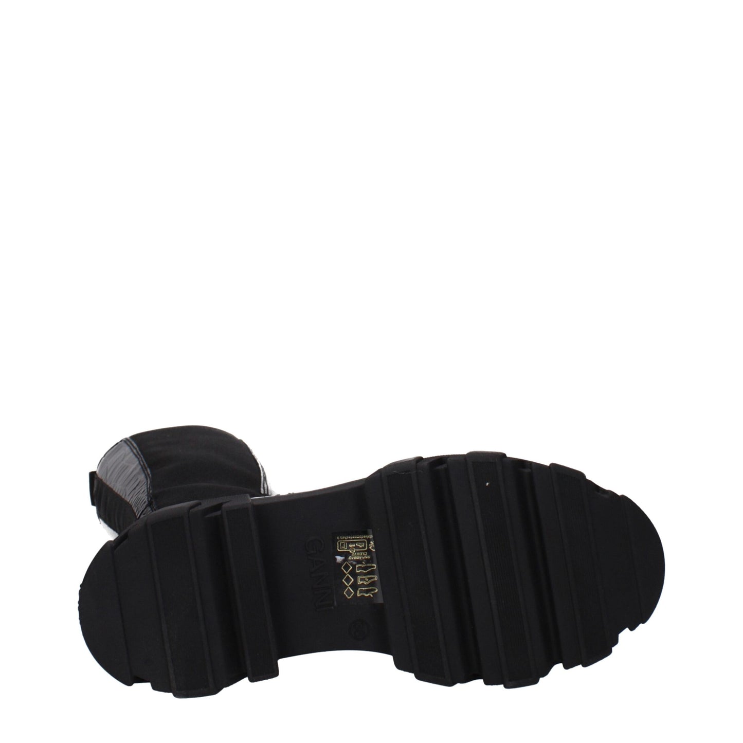 Ganni Black Leather Boot - Stylish Mid Heeled Footwear