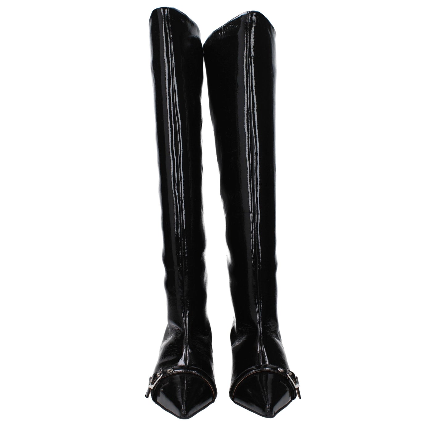 Ganni Black Patent Leather Boot
