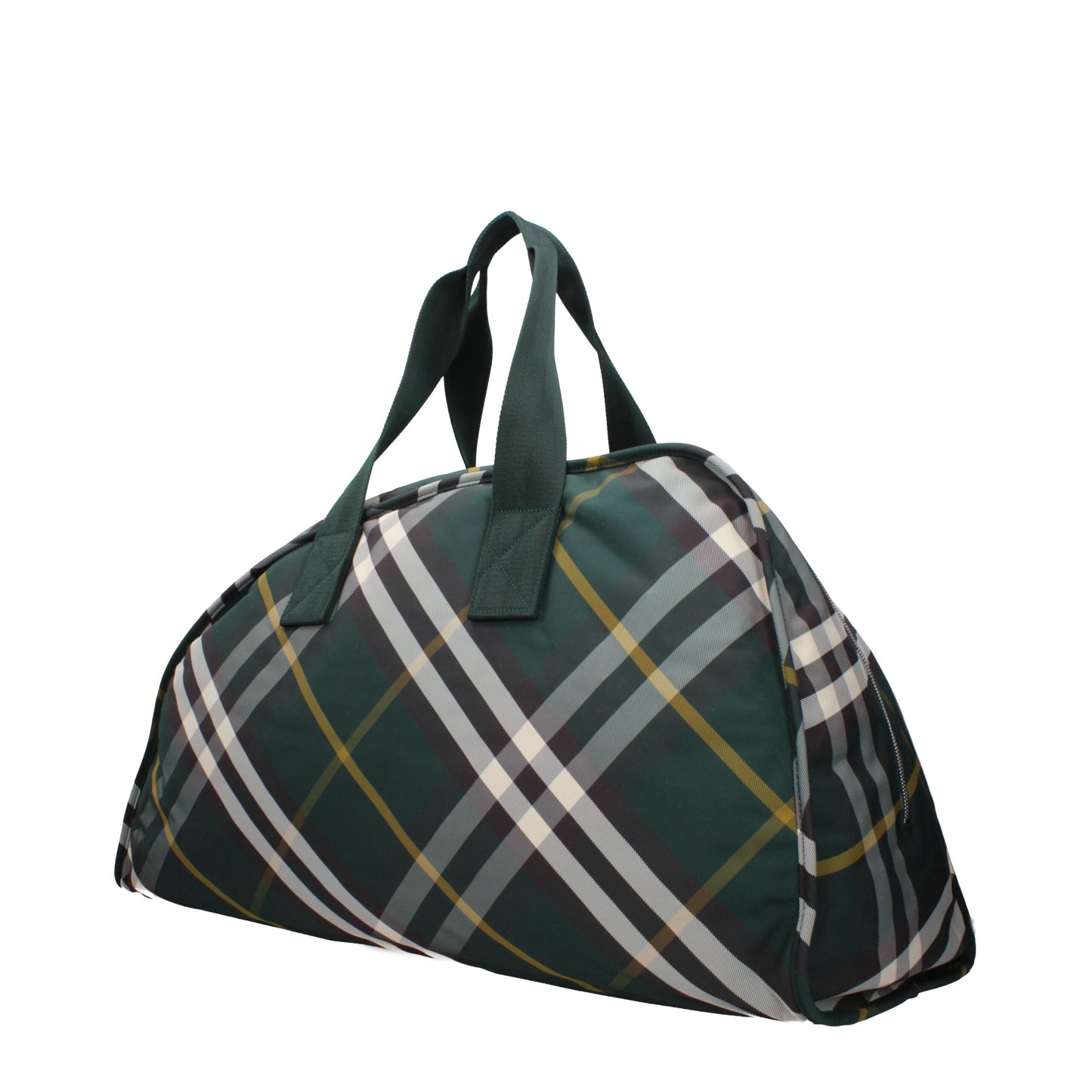 Burberry Green Fabric Luggage and Travel Bag