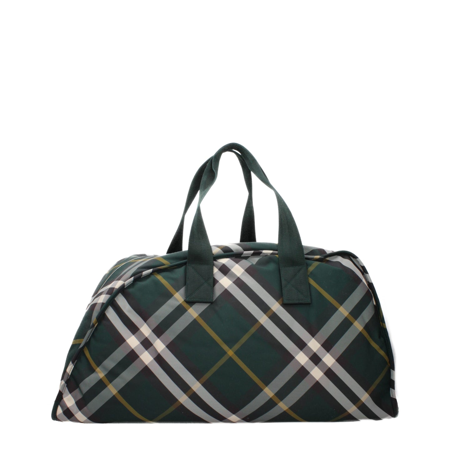 Burberry Green Fabric Luggage and Travel Bag