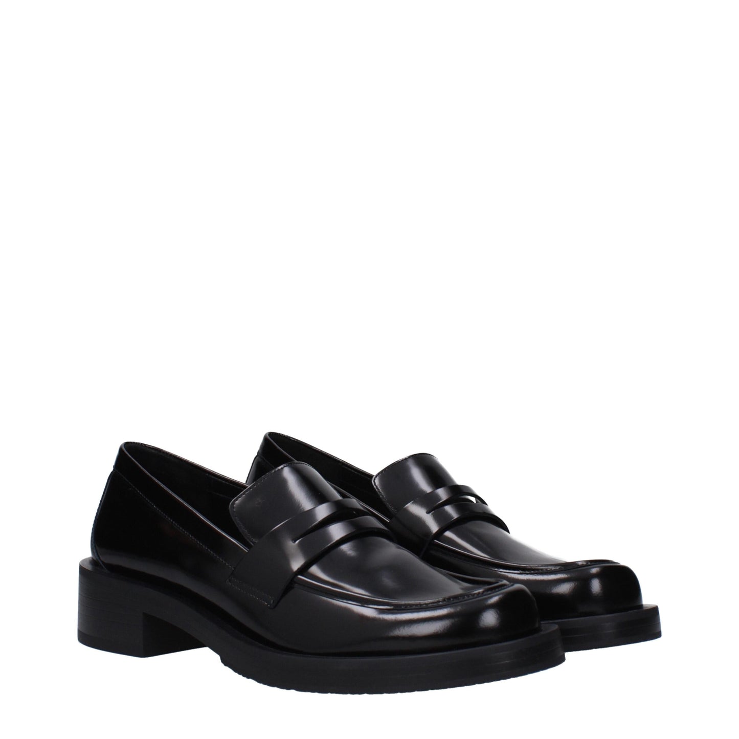 Stuart Weitzman Black Leather Loafer - Elegant and Versatile Footwear