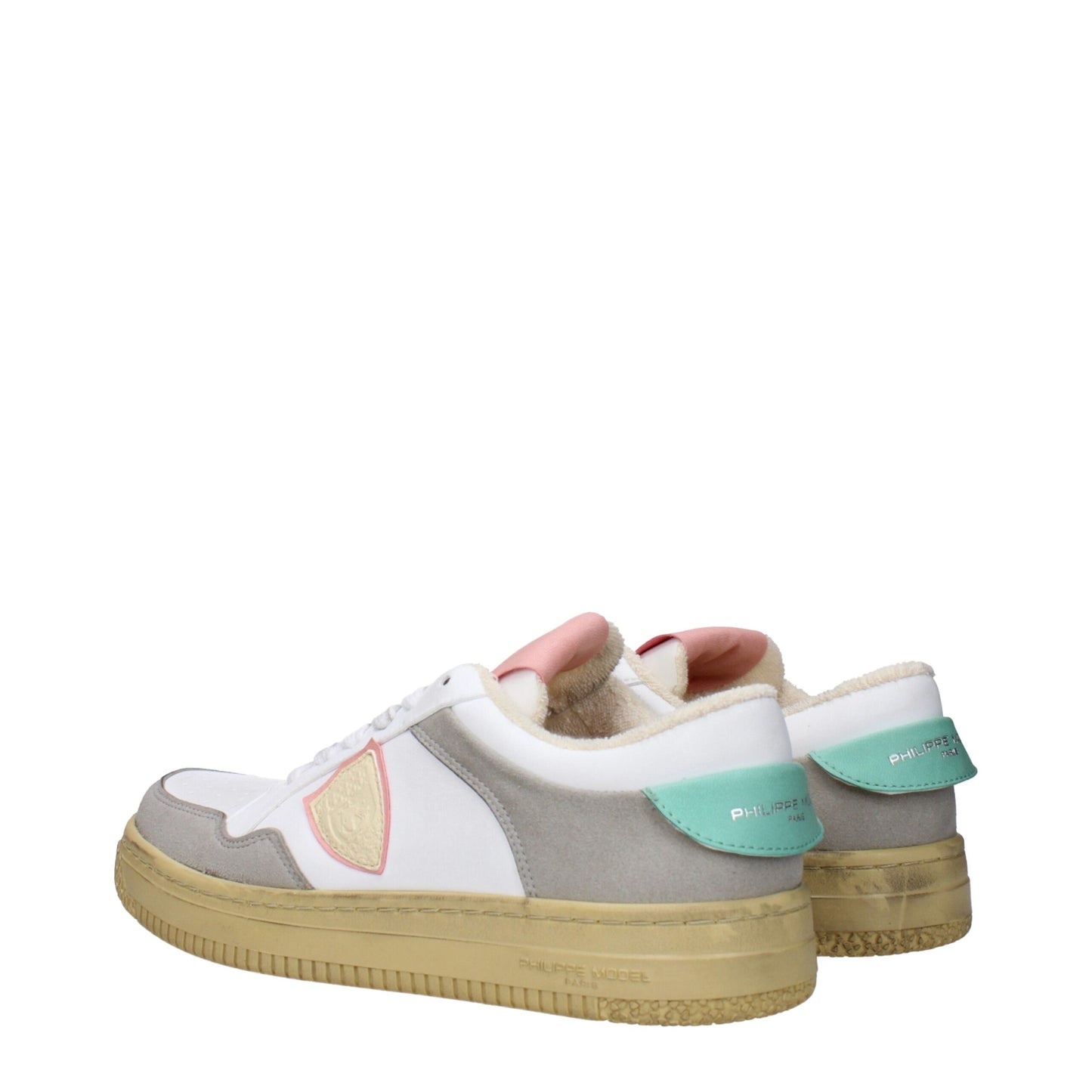 Philippe Model White Leather Low Tops - Sporty Glam Sneakers
