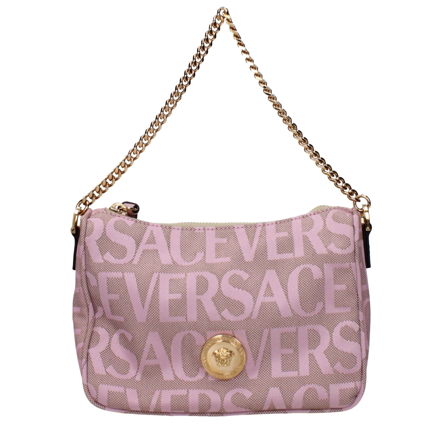 Versace Pink Fabric Handbag: A Statement of Glamour
