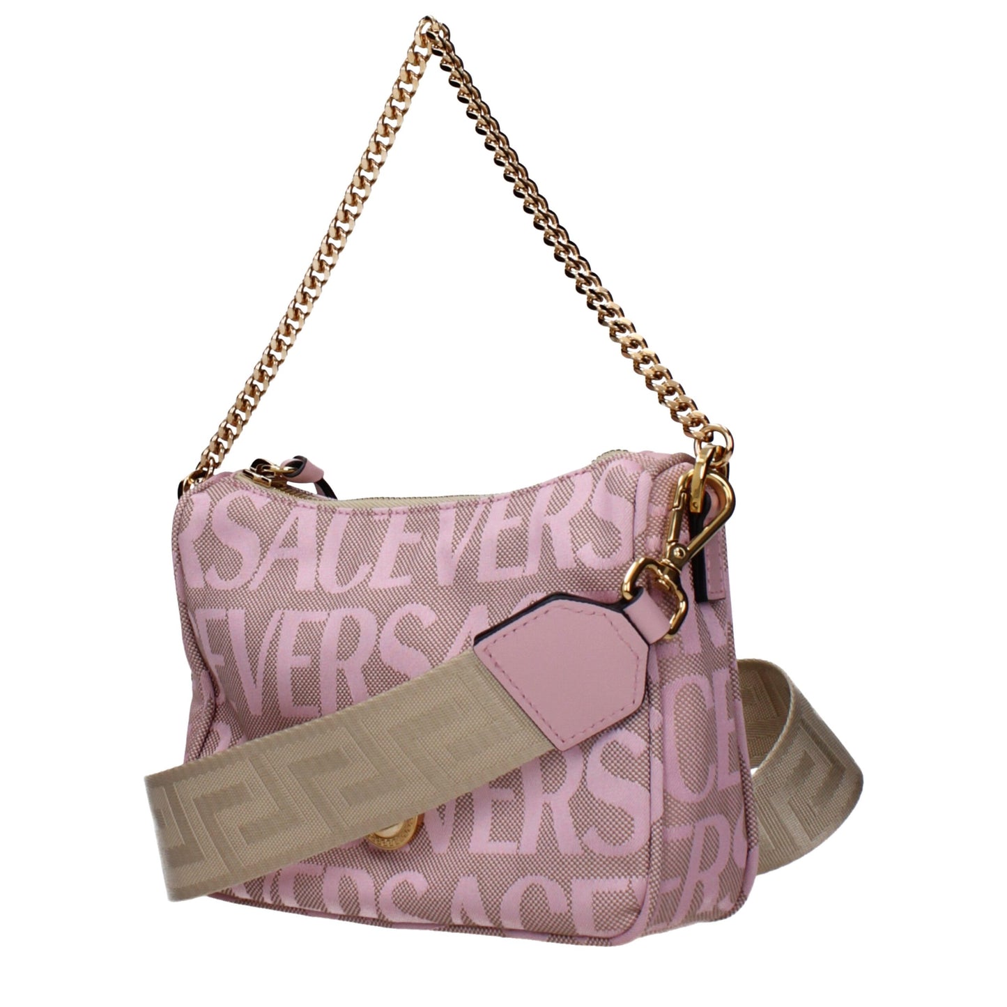 Versace Pink Fabric Handbag: A Statement of Glamour