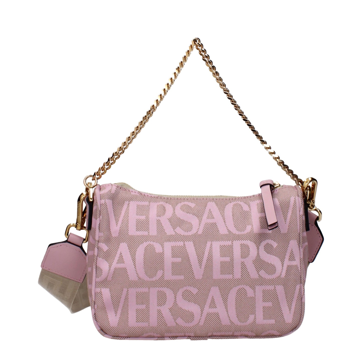 Versace Pink Fabric Handbag: A Statement of Glamour