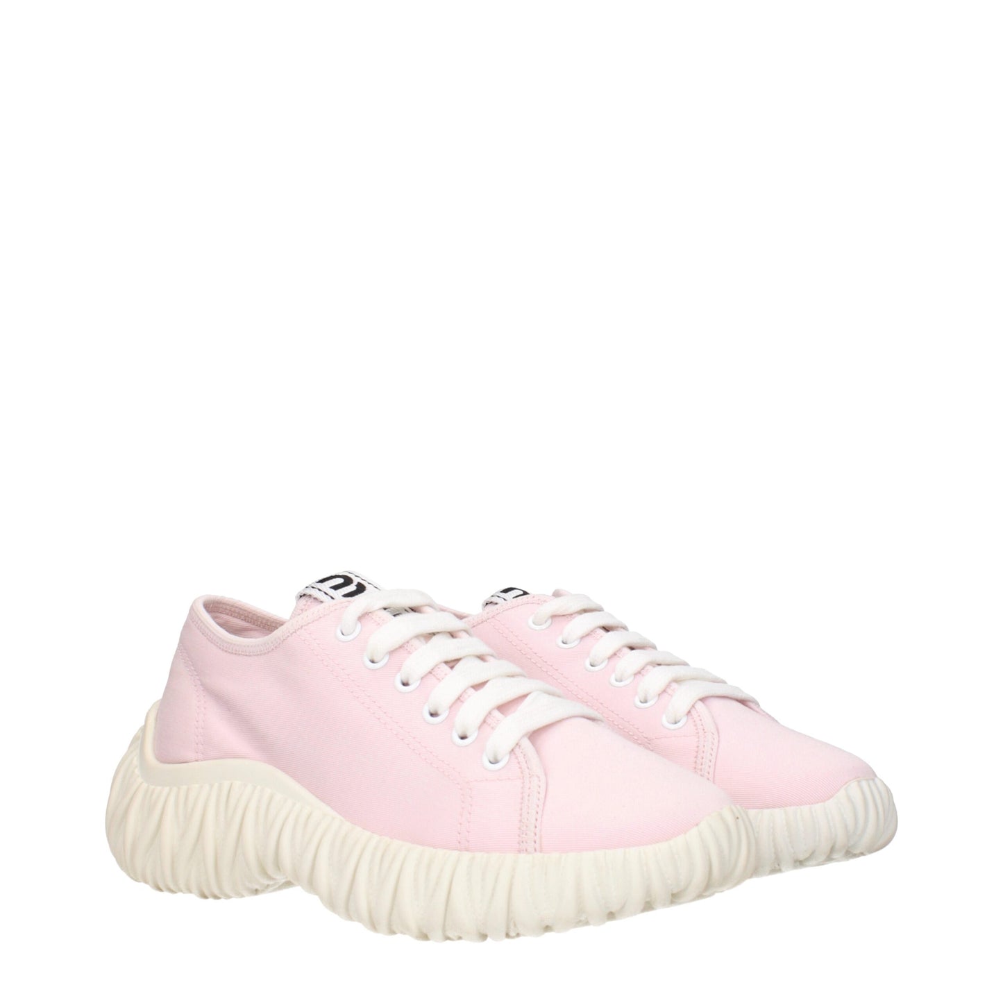 Miu Miu Pink Fabric Low Tops - Elegant Sneakers for Every Occasion