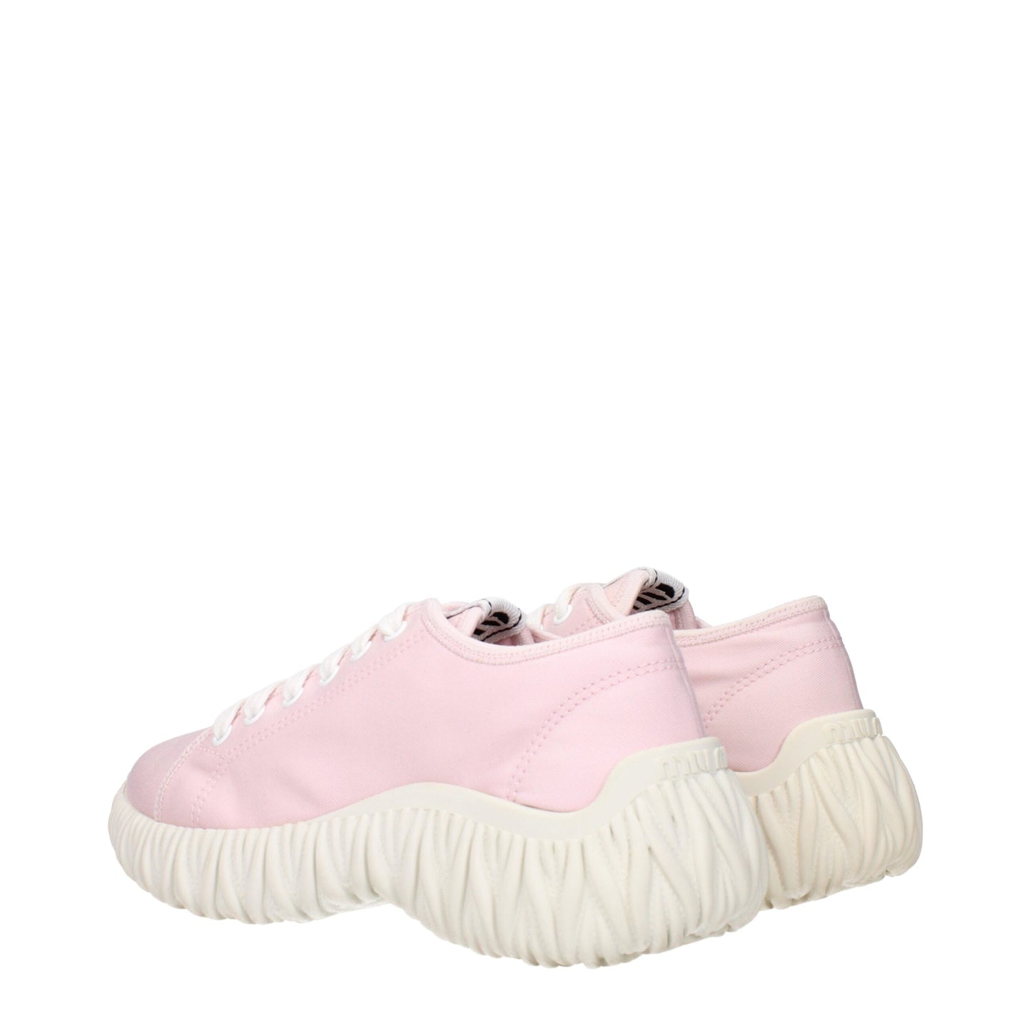 Miu Miu Pink Fabric Low Tops - Elegant Sneakers for Every Occasion