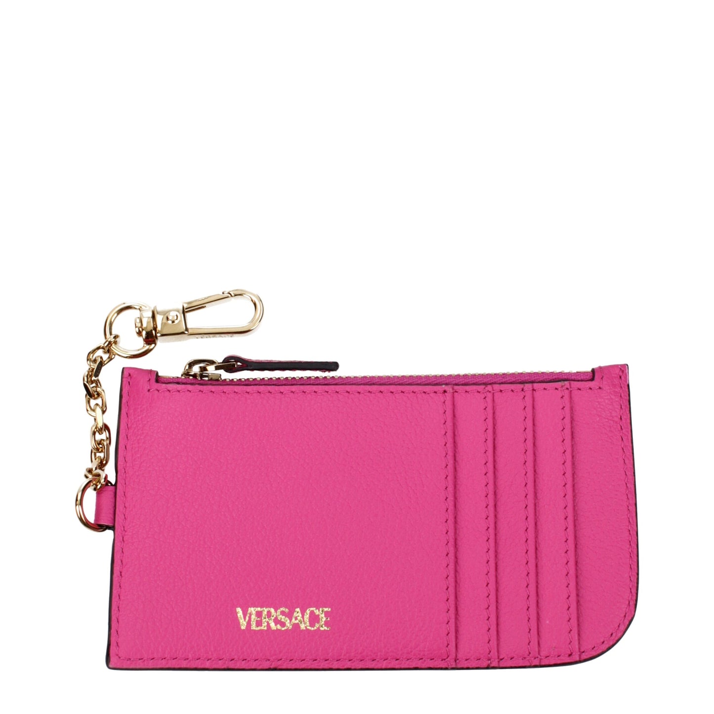 Versace Fuchsia Leather Coin Purse
