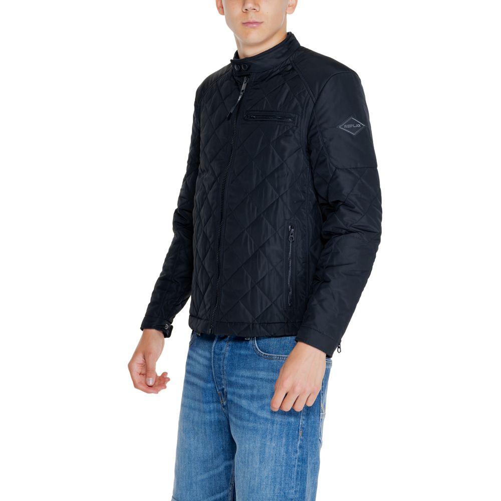 Replay Black Polyamide Jacket & Coat