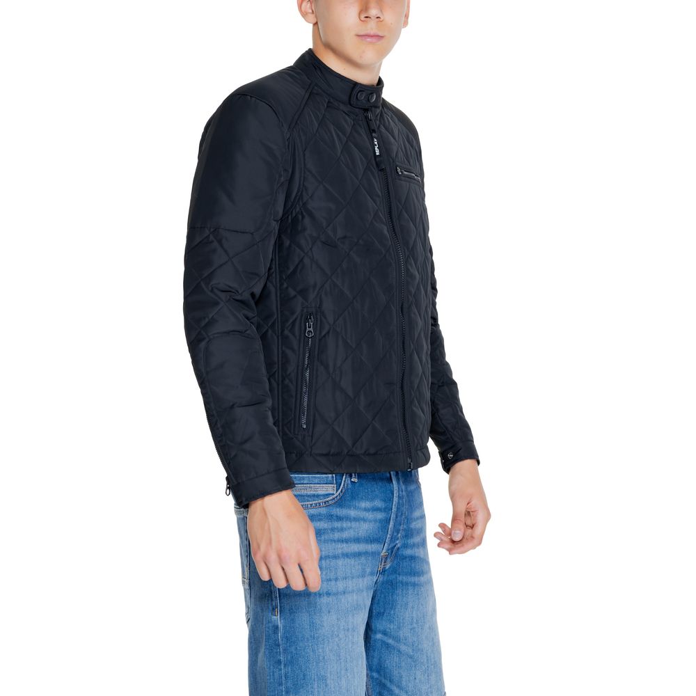 Replay Black Polyamide Jacket & Coat
