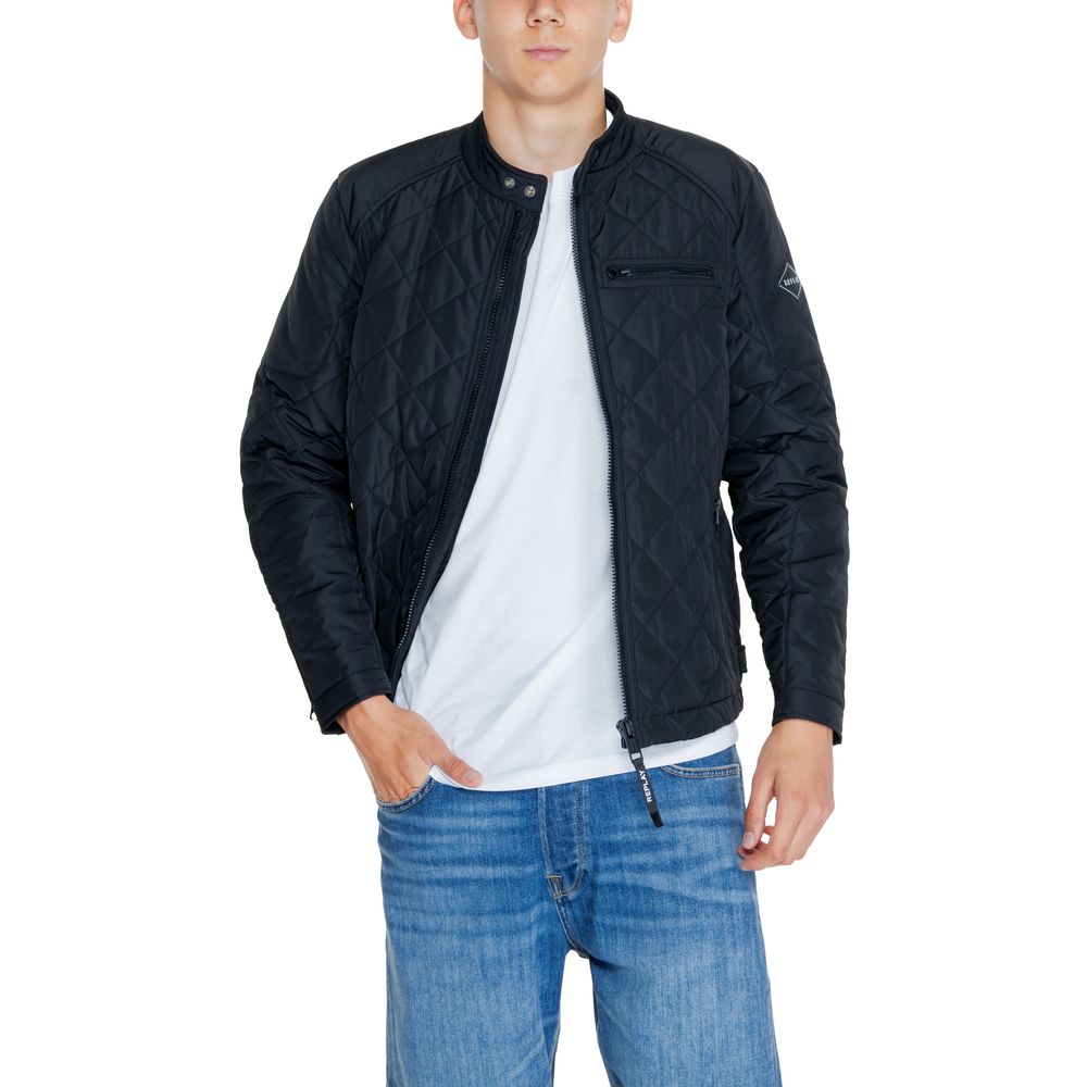 Replay Black Polyamide Jacket & Coat