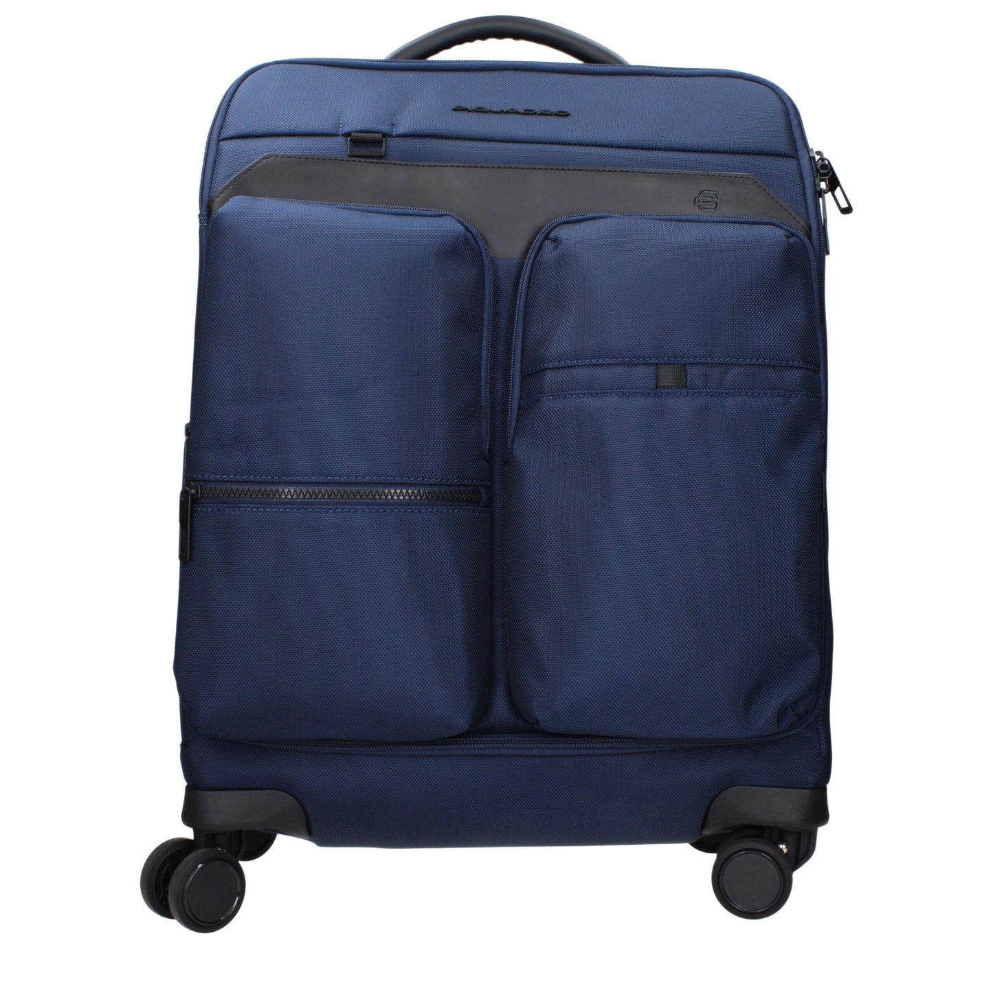 Piquadro Blue Fabric Wheelie Luggage Trolley
