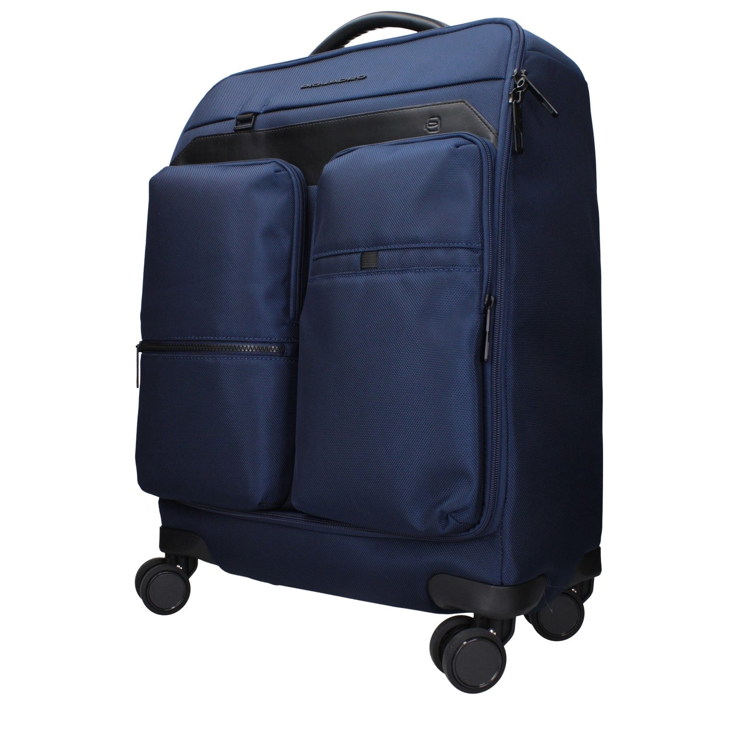 Piquadro Blue Fabric Wheelie Luggage Trolley