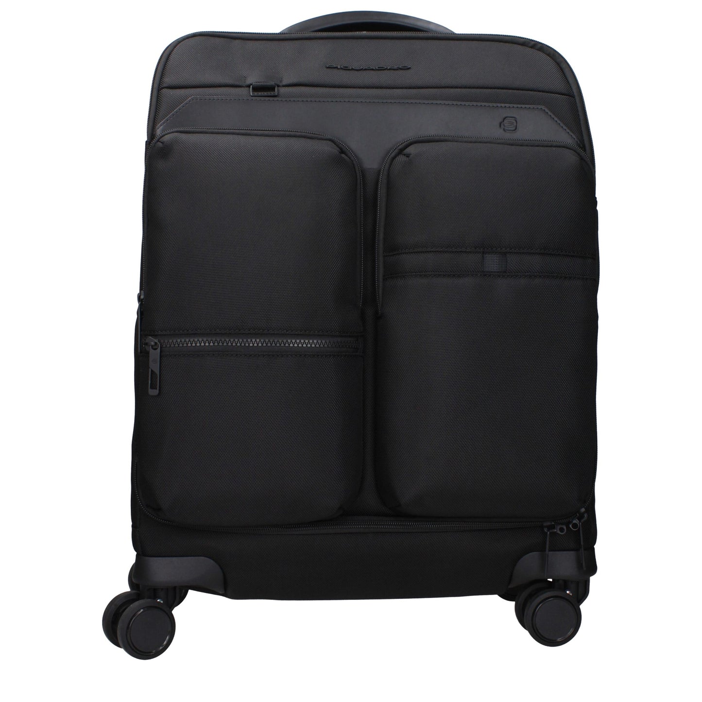 Piquadro Black Fabric Trolley Luggage