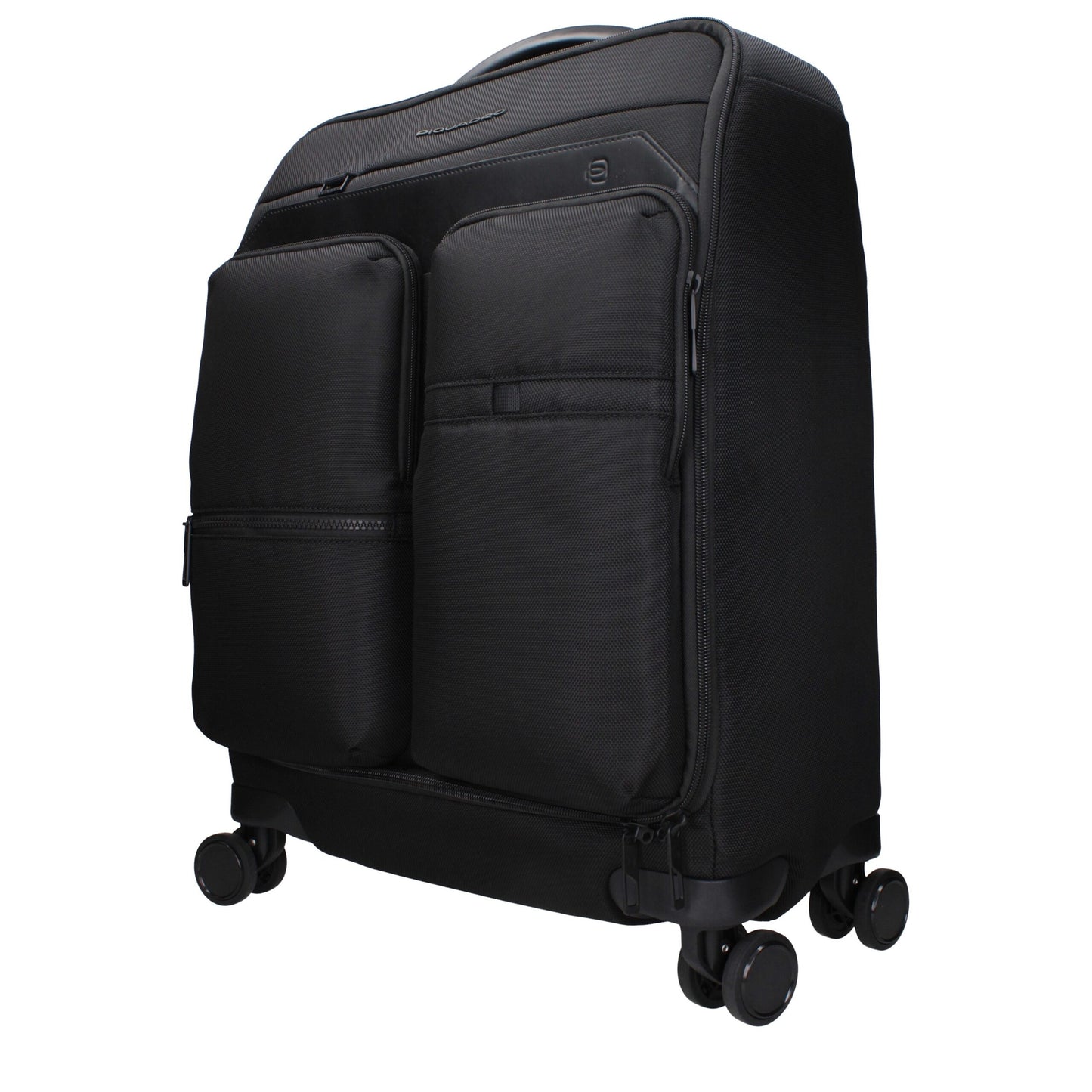 Piquadro Black Fabric Trolley Luggage