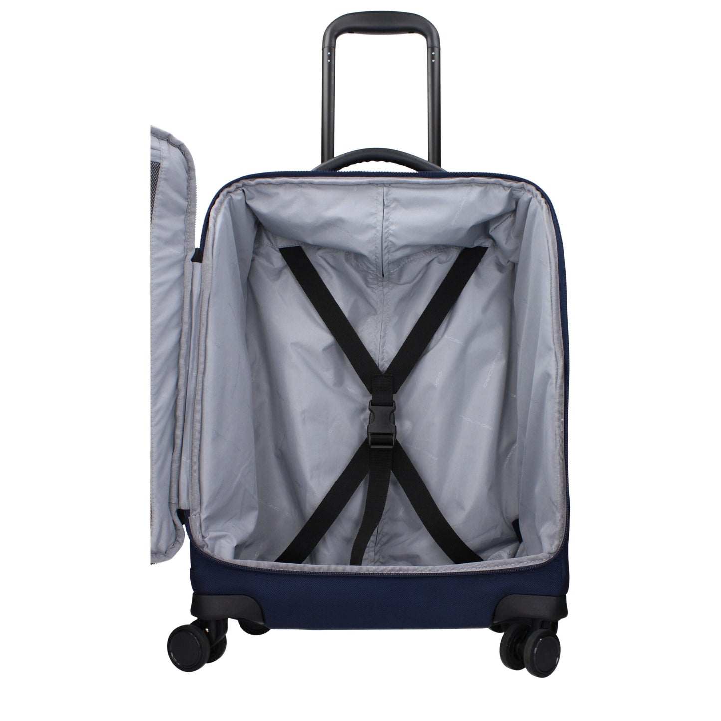 Piquadro Blue Fabric Wheelie Luggage Trolley
