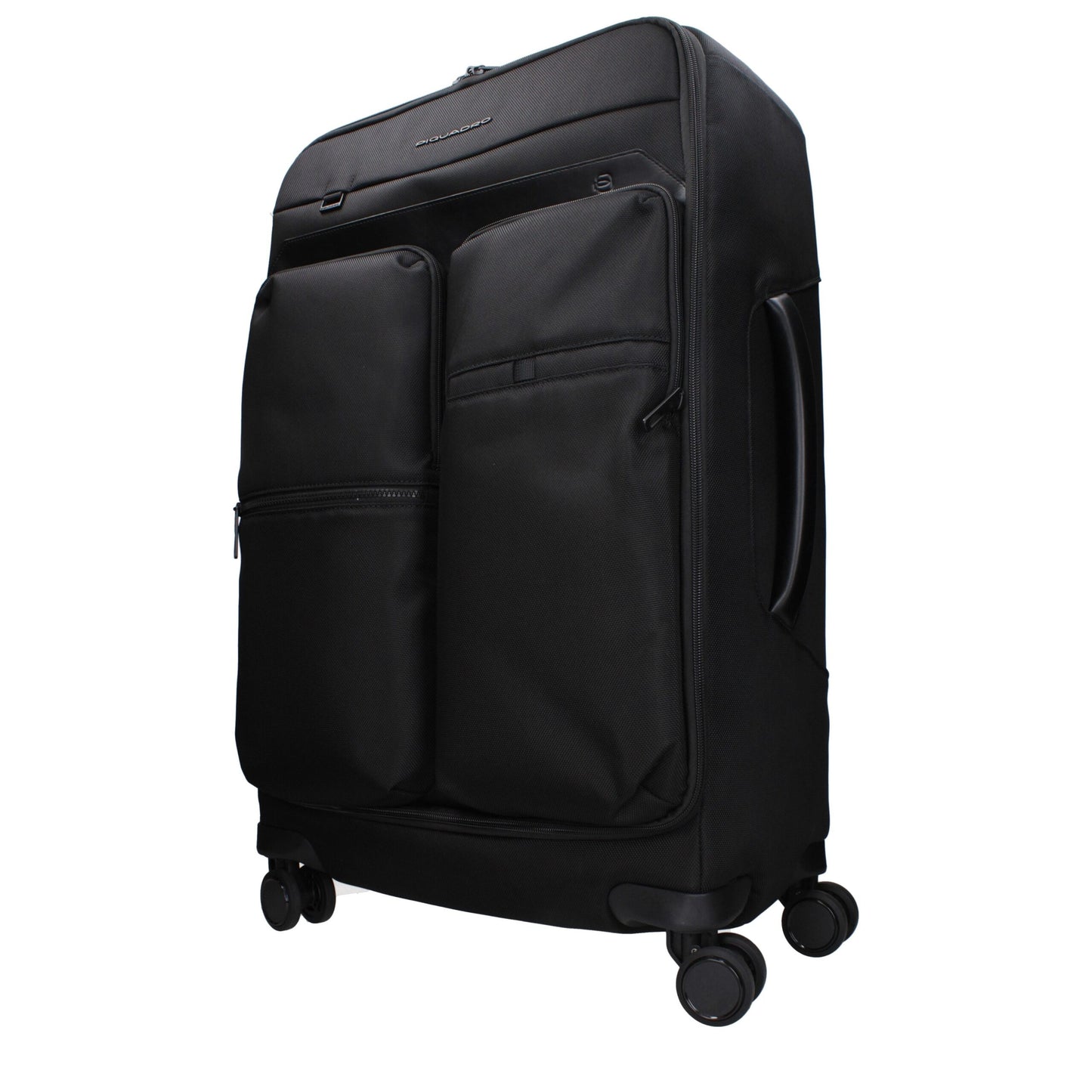 Piquadro Black Fabric Trolley Luggage