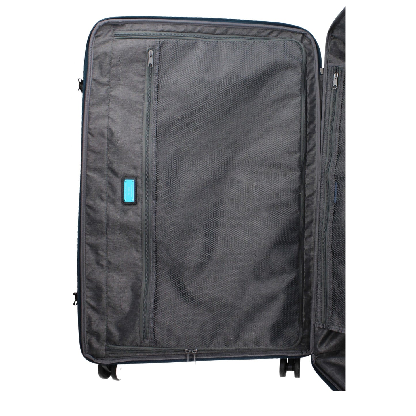 Piquadro Blue Fabric Trolley Luggage