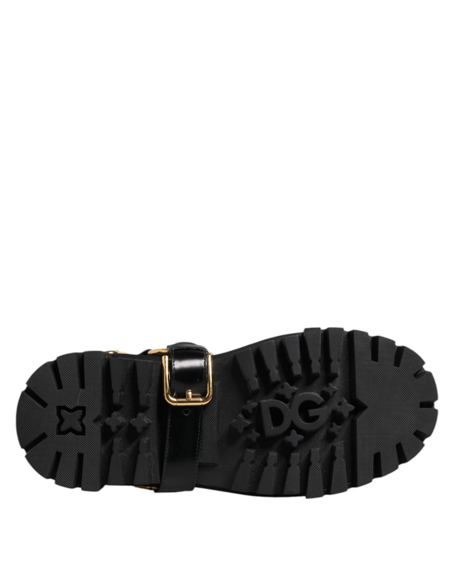 Dolce & Gabbana Black Leather Chelsea Men Short Boots