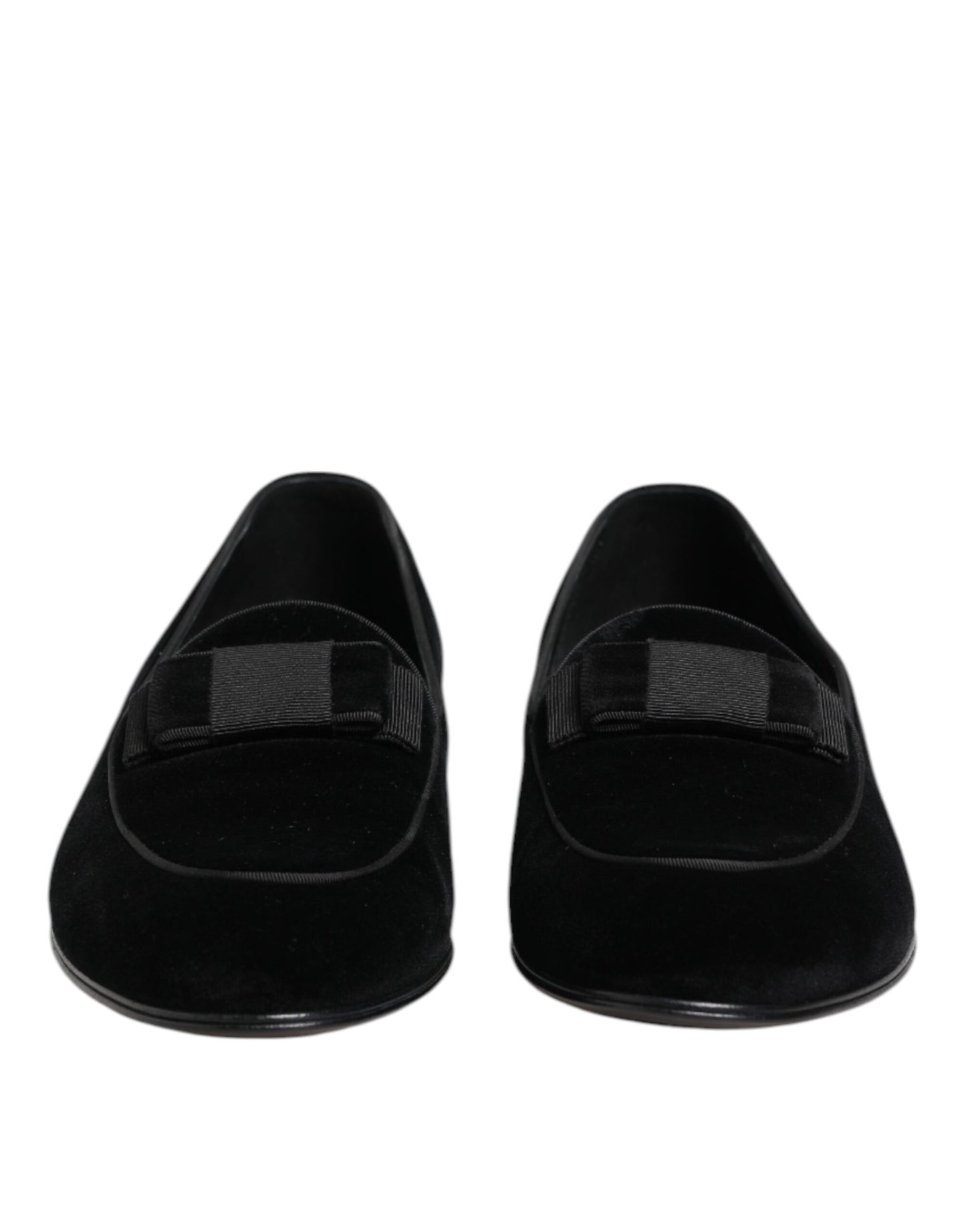 Dolce & Gabbana Black Velvet Loafers - Formal Men's Dress Shoes
