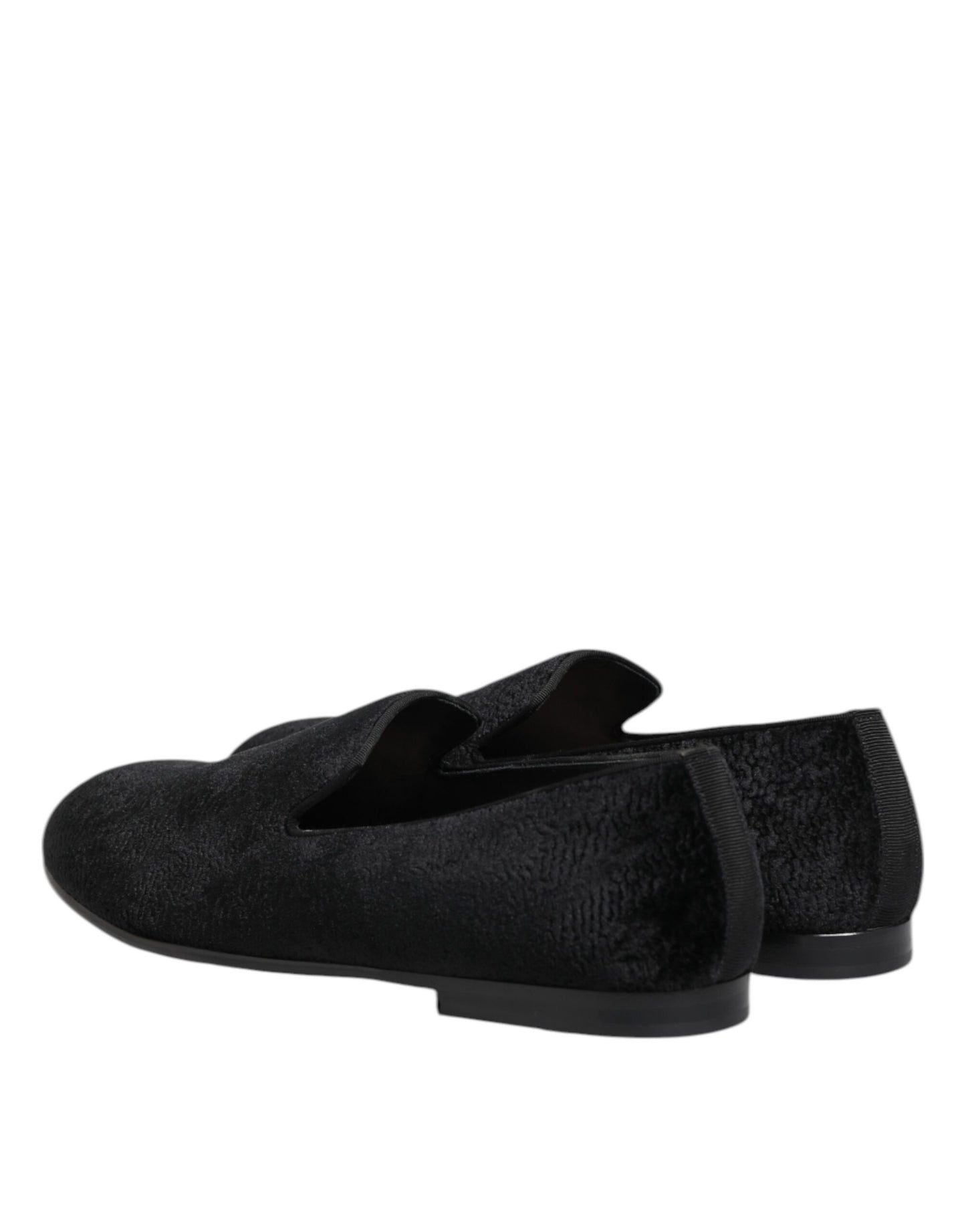 Dolce & Gabbana Black Jacquard Loafers – Exquisite Formal Men's Dress Shoes