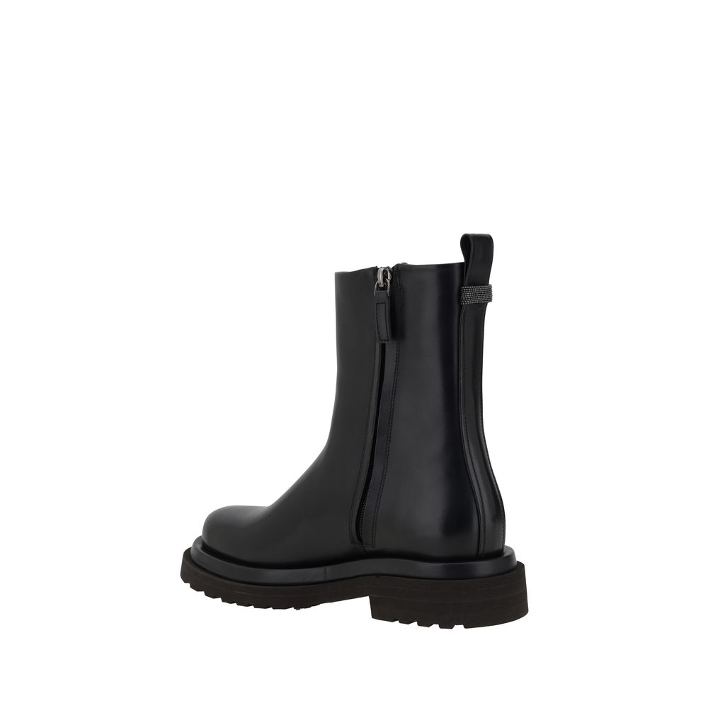 Brunello Cucinelli Leather Ankle Boots - Timeless Elegance and Comfort