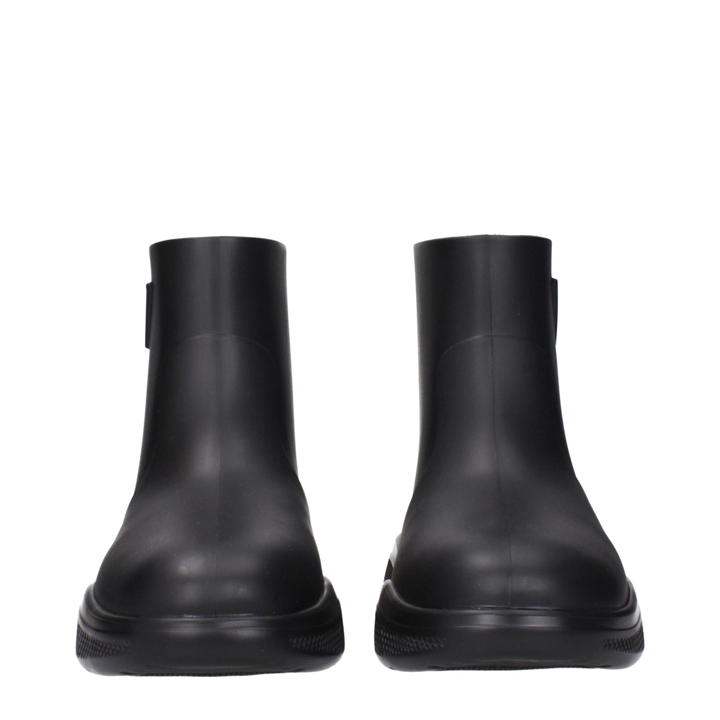 Prada Black Rubber Rain Ankle Boots