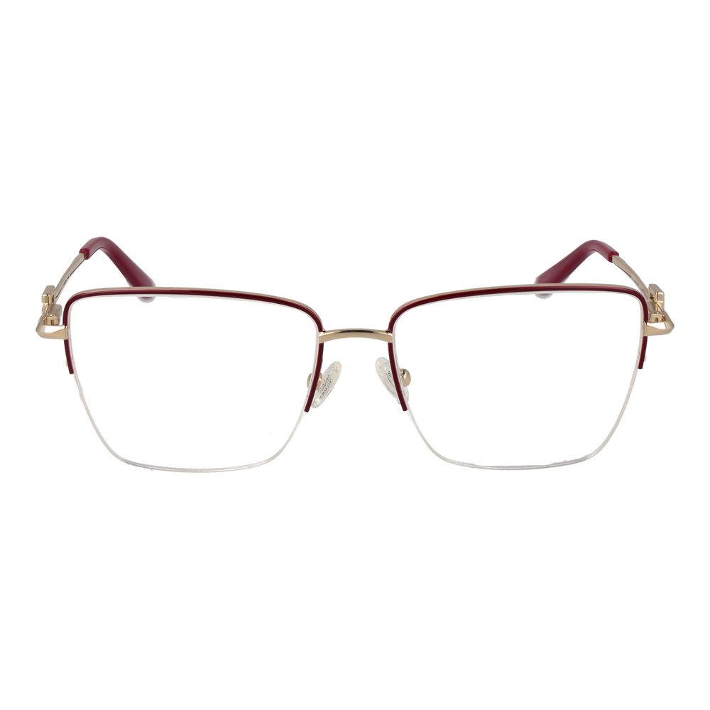 Guess Women’s Optical Frames – Red Half-Rim, 55mm