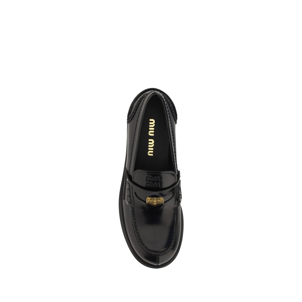 Miu Miu Calfskin Penny Loafers